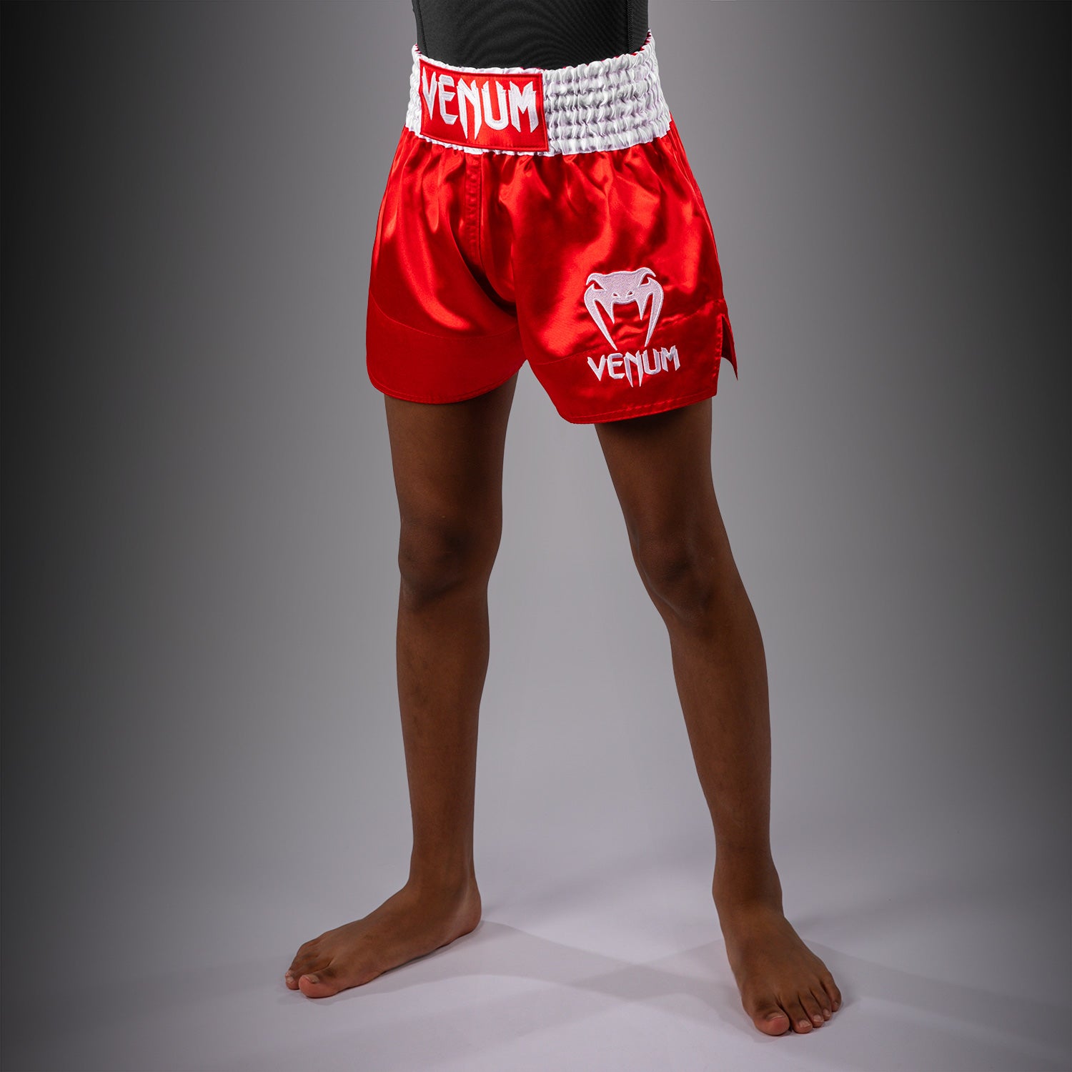venum-classic-muay-thai-shorts-kinder-feuerrot image 1