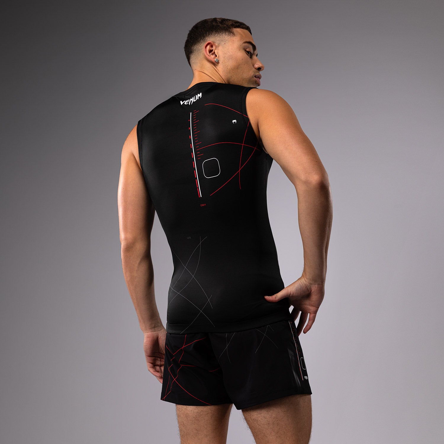 venum-tactical-xt-herren-rashguard-ohne-rmel-schwarz-feuerrot image 2