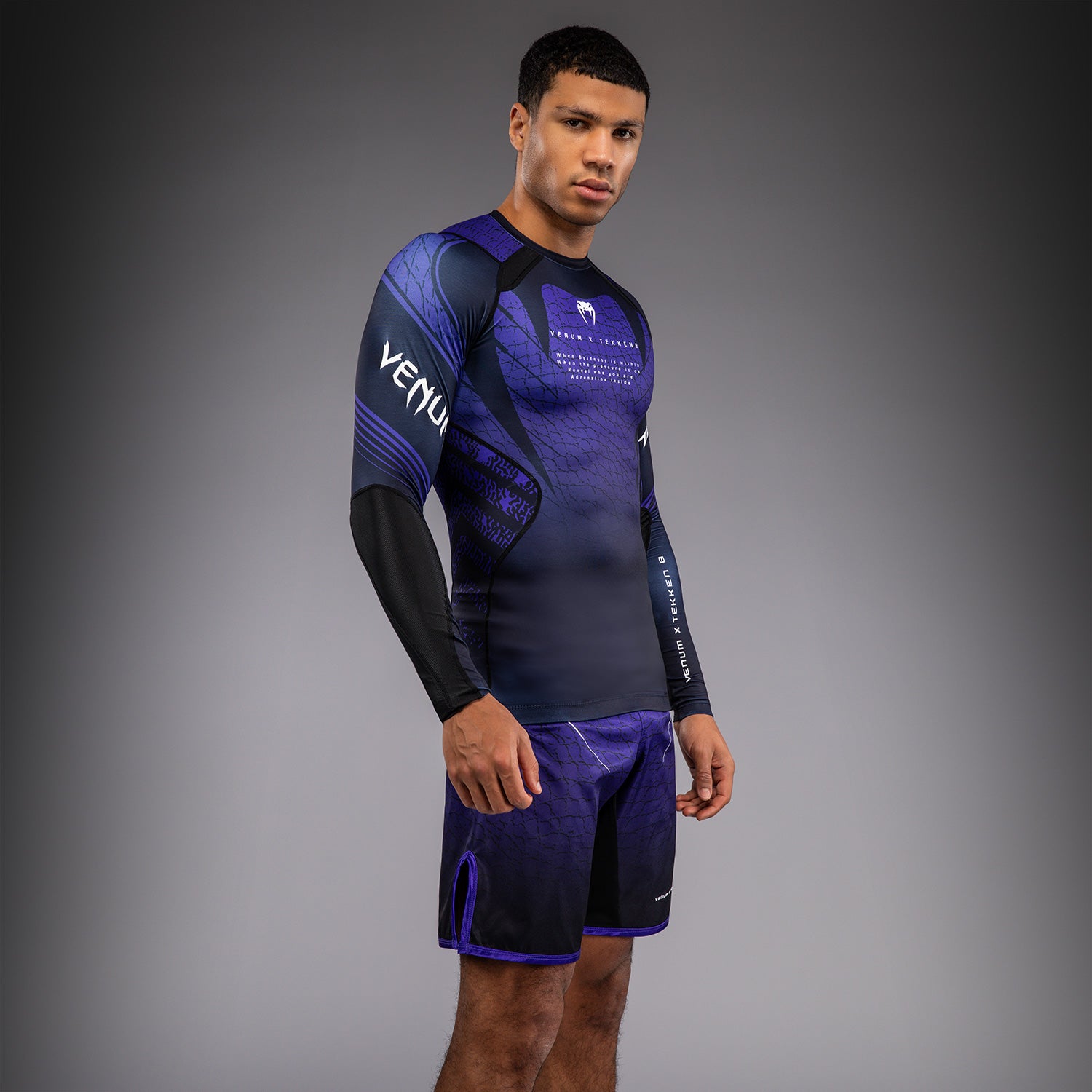 venum-x-tekken-8-langarm-rashguard-kazuya-schwarz-lila image 2