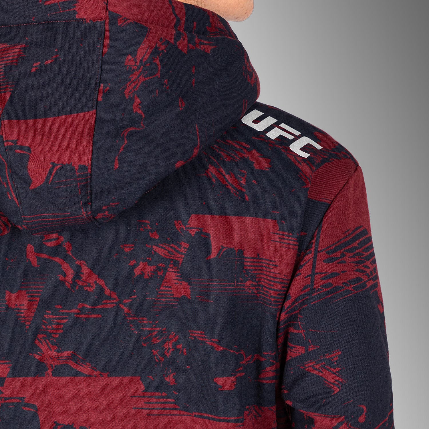 ufc-zenith-by-venum-authentic-fight-week-hoodie-damen-marineblau-burgunderrot-si image 6