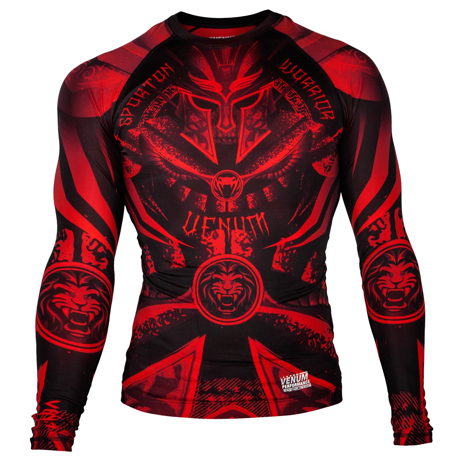 venum-gladiator-3-0-rashguard-langarm-herren-schwarz-rot image 1