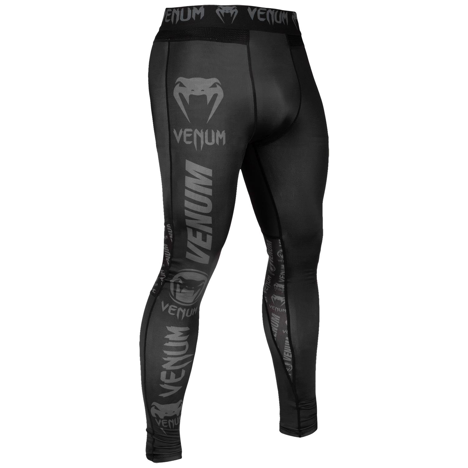 venum-logos-kompressionshose-schwarz-schwarz image 1