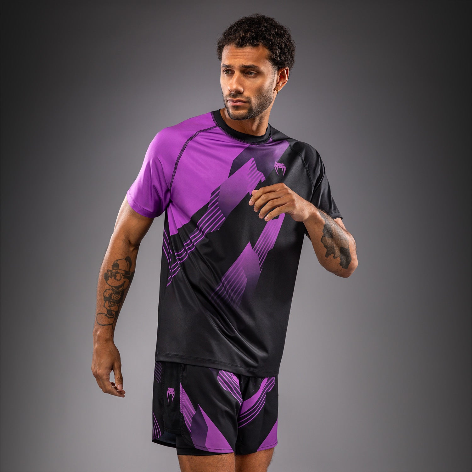 venum-no-gi-6-0-dry-tech-t-shirt-f-r-herren-schwarz-lila image 3