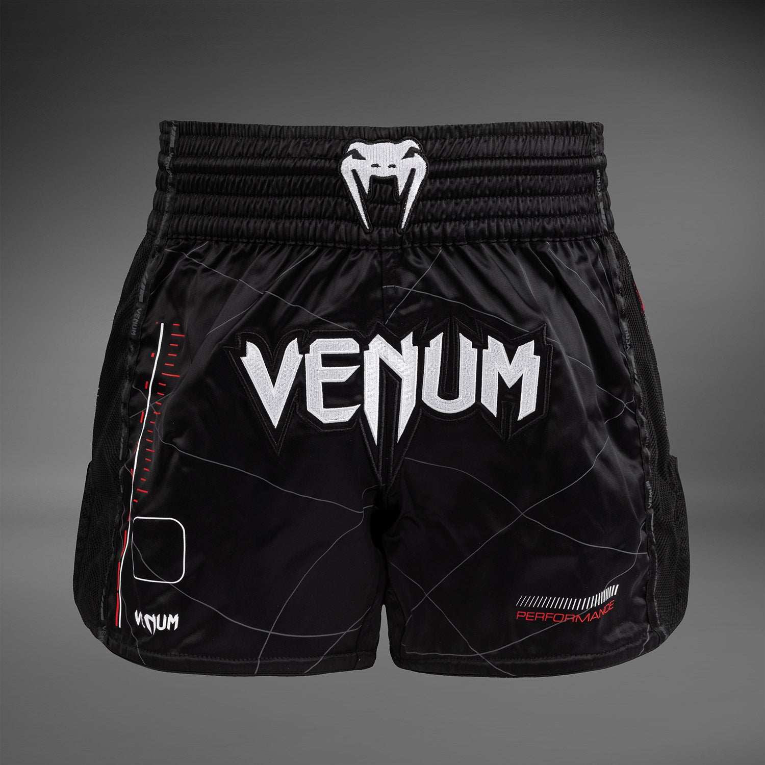 venum-tactical-xt-muay-thai-shorts-damen-schwarz-feuerrot image 1