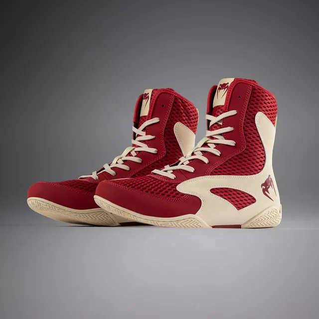 venum-contender-boxschuhe-rubinrot-elfenbein image 1