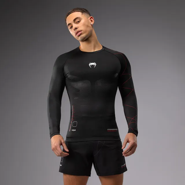 venum-tactical-xt-langarm-rashguard-herren-schwarz-feuerrot image 1