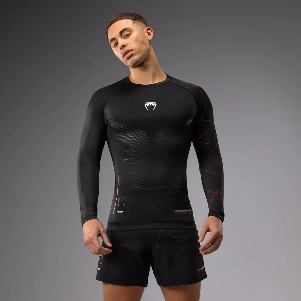 venum-tactical-xt-langarm-rashguard-herren-schwarz-feuerrot image 1