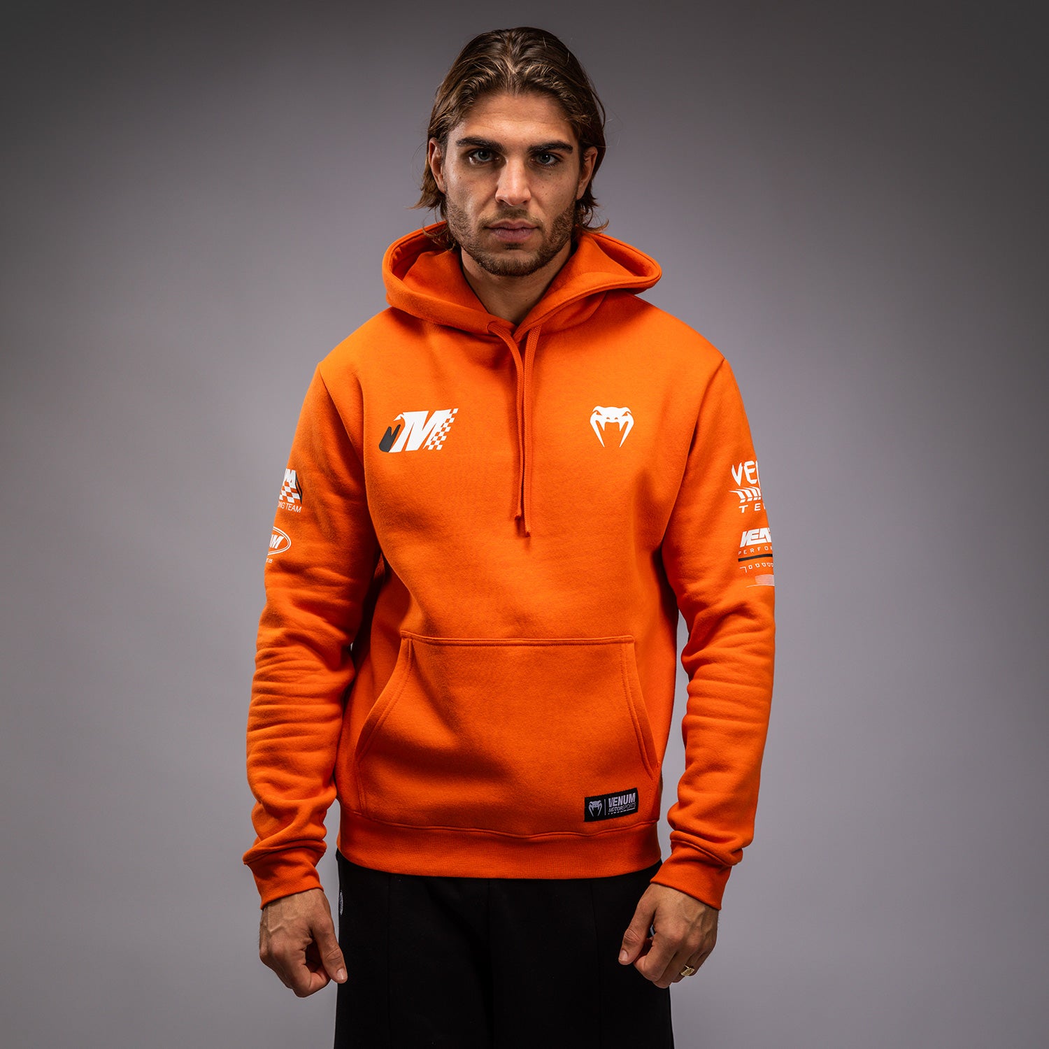 venum-motorsport-hoodie-tangerine-orange-herren image 2