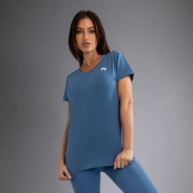 venum-essential-damen-t-shirt-v-ausschnitt-stormblau image 1