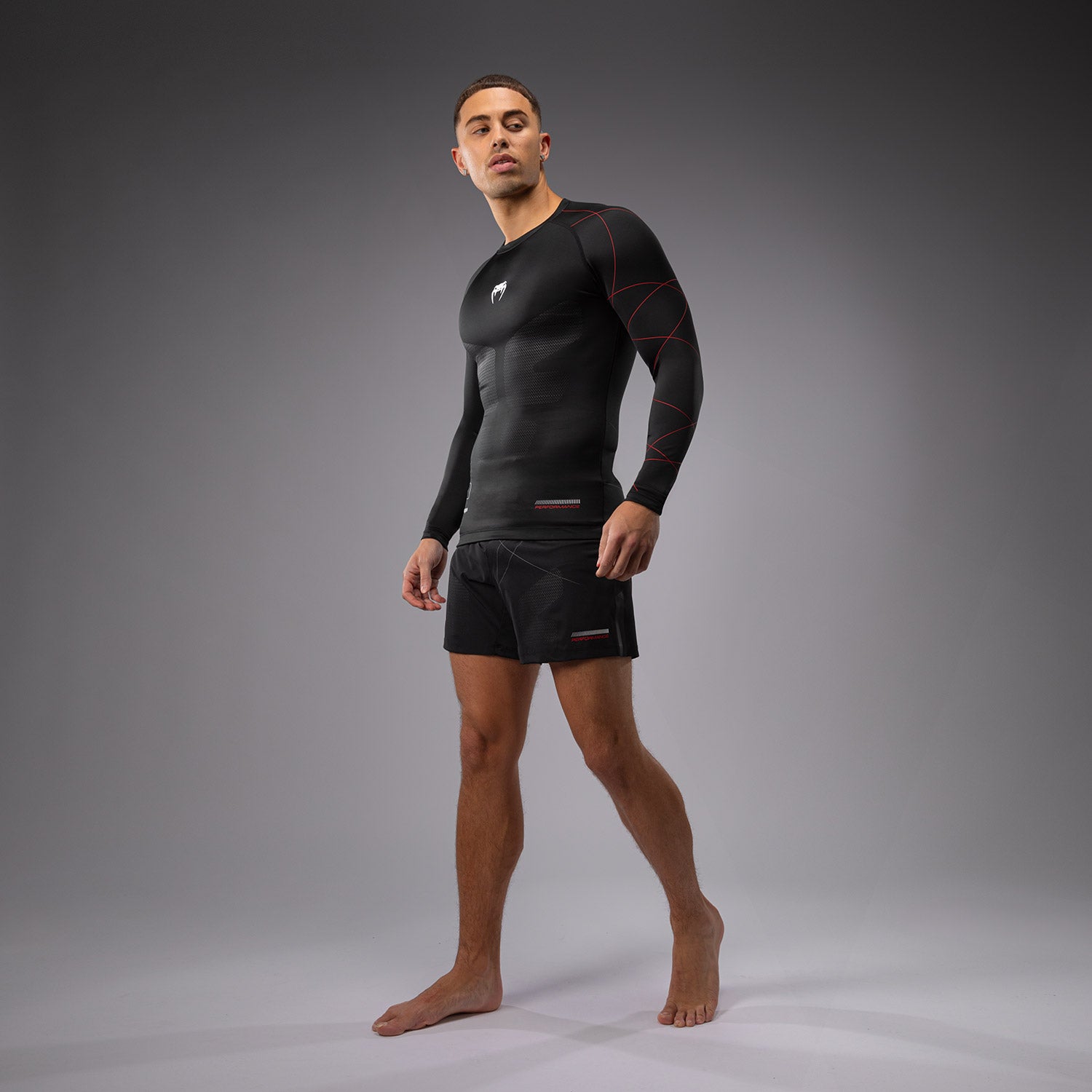venum-tactical-xt-langarm-rashguard-herren-schwarz-feuerrot image 2
