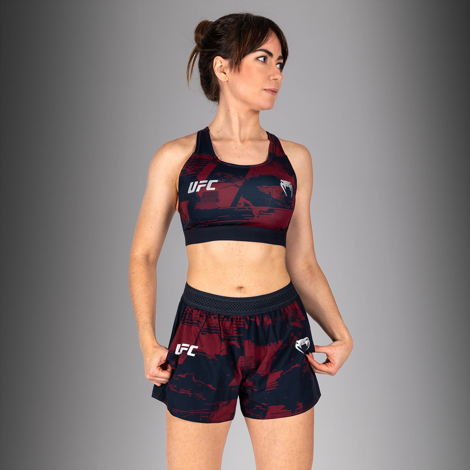 ufc-zenith-by-venum-authentic-fight-week-sport-bh-damen-marineblau-burgunderrot- image 1