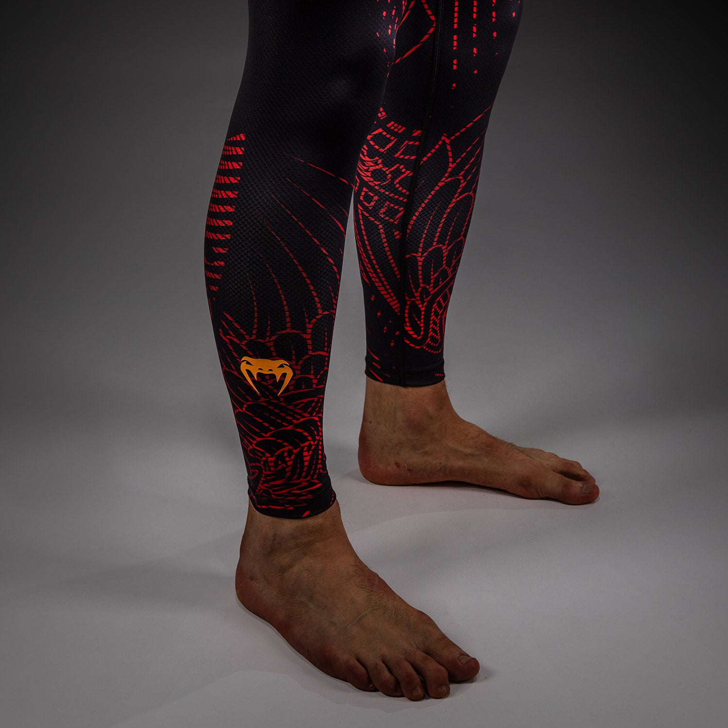 venum-quetzal-fury-spats-kompressionstights-schwarz-fury-rot-tangerine image 3