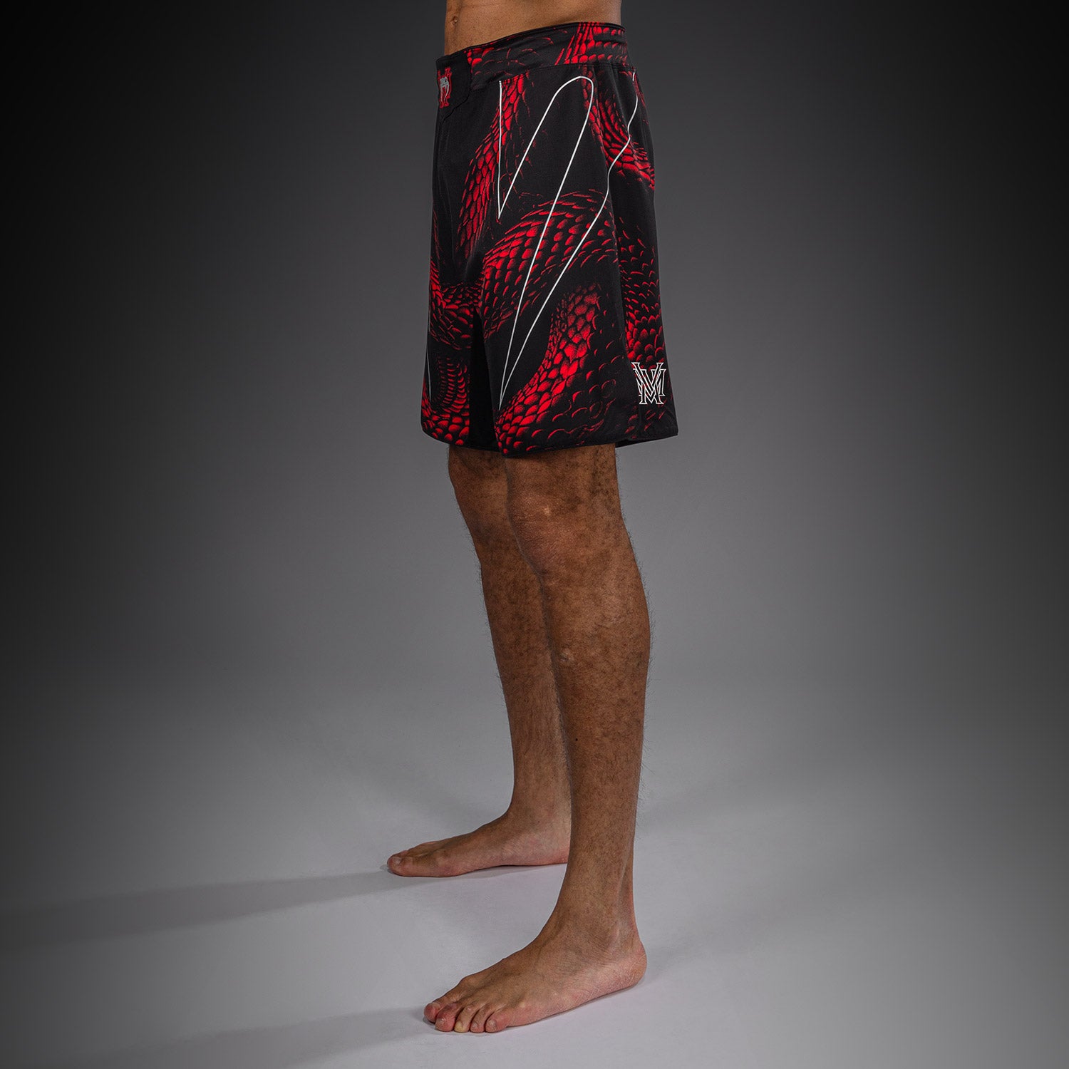venum-matupa-fightshorts-herren-schwarz-rot-silber image 2