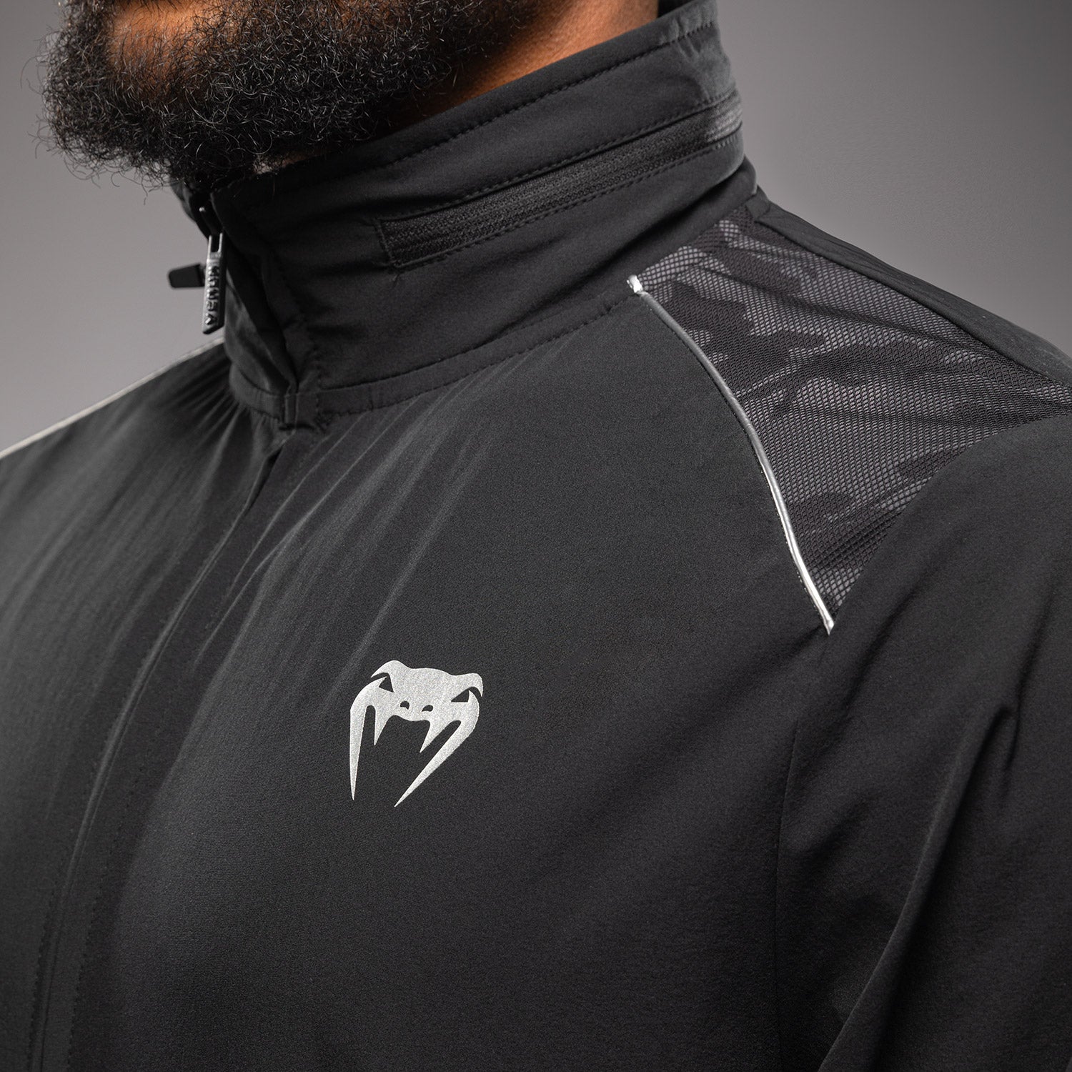 venum-x-polaris-track-jacket-schwarz-grau image 7