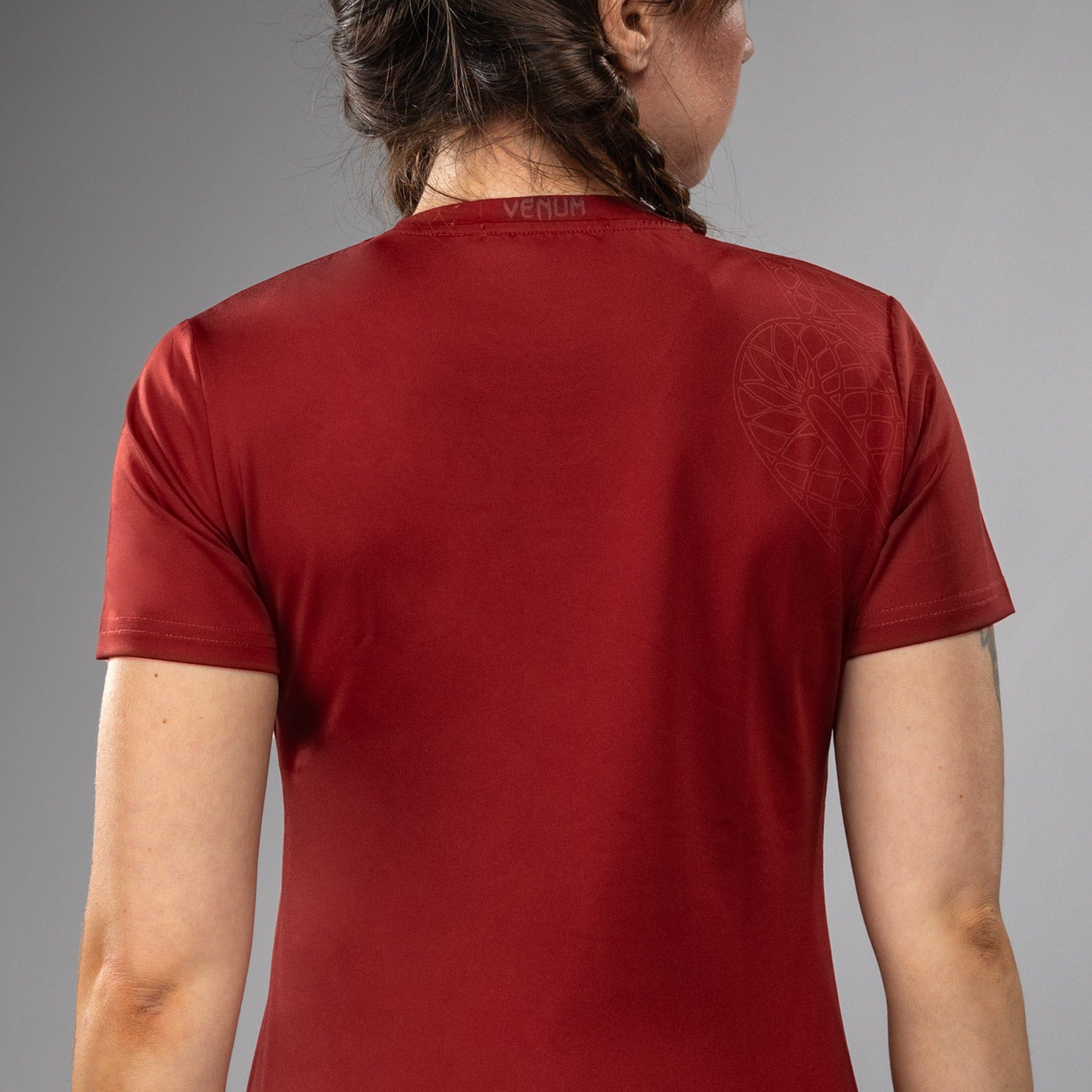 venum-serpenti-damen-dry-tech-t-shirt-burgunder-elfenbein image 3