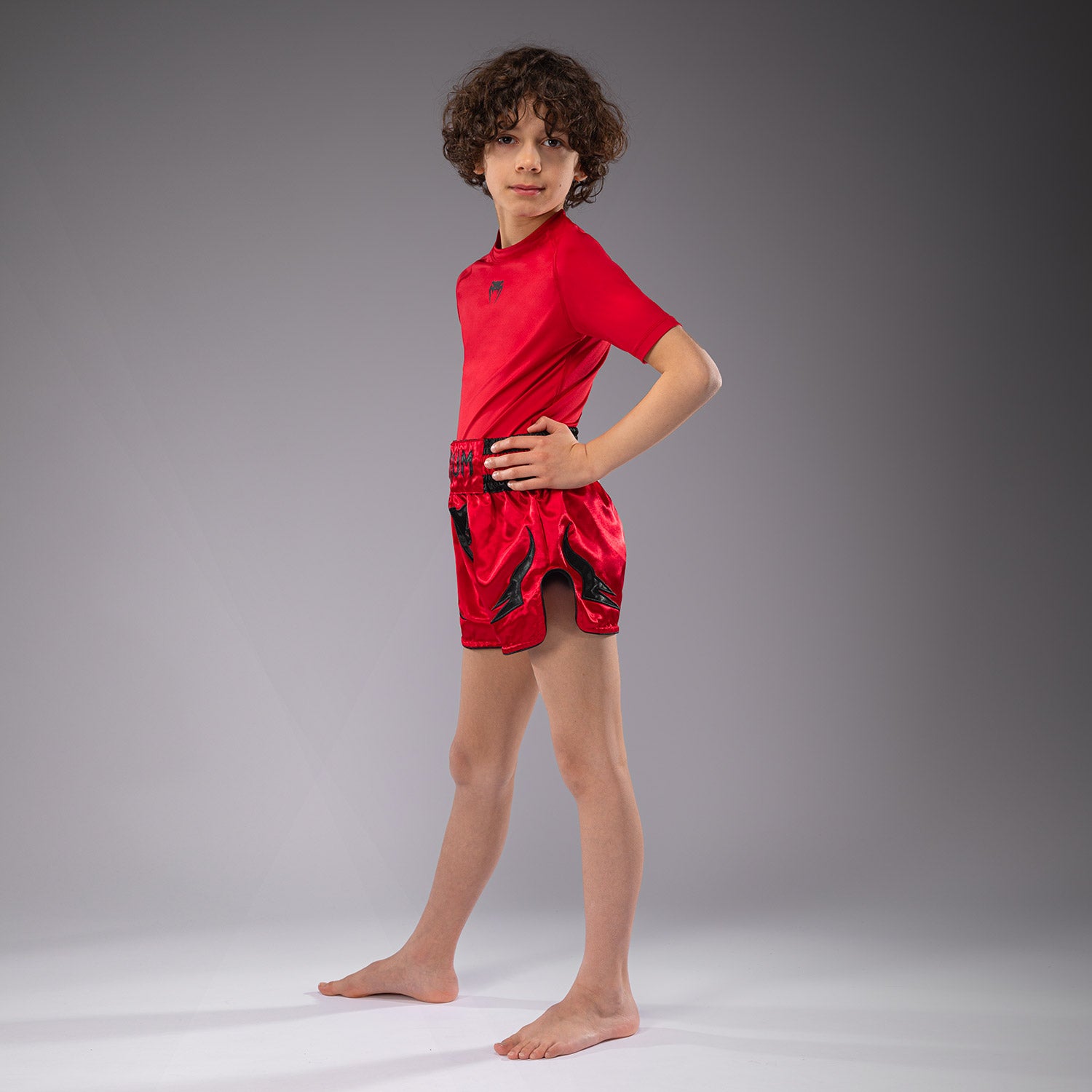 venum-inferno-kinder-thai-shorts-kirschrot image 5