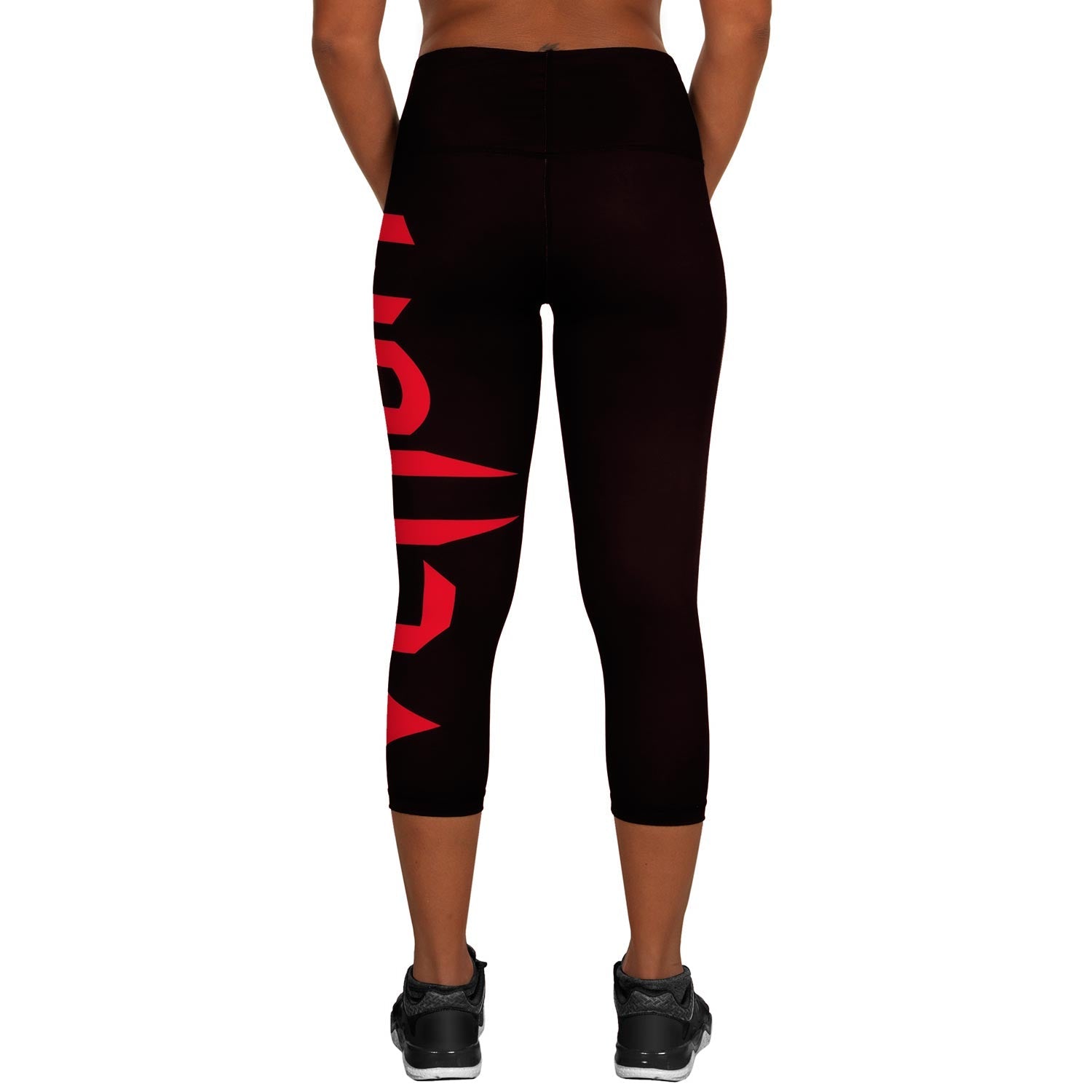 venum-giant-kurze-leggings-crops-schwarz-rot image 3