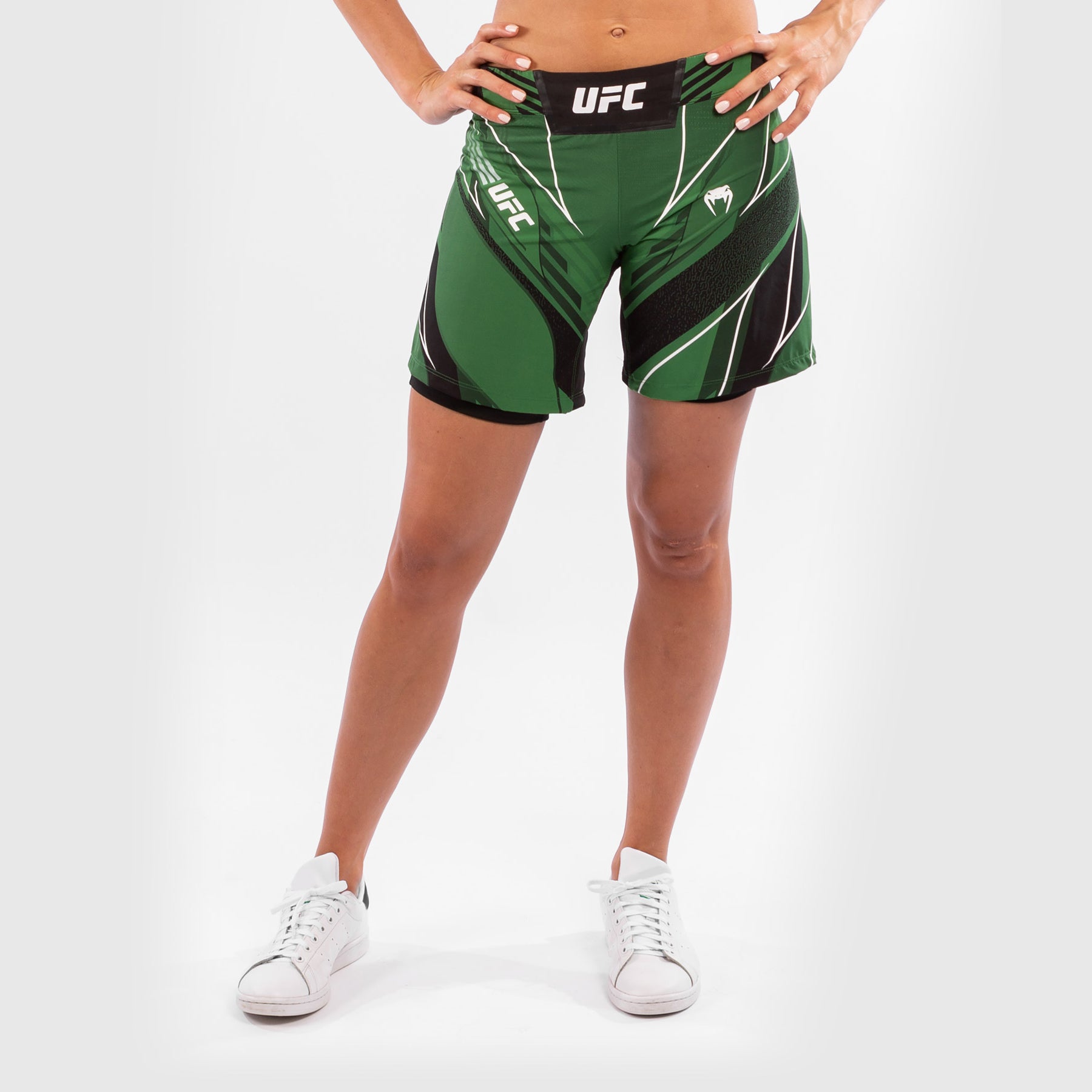 ufc-venum-authentic-fight-night-damen-shorts-long-fit-gr-n image 1