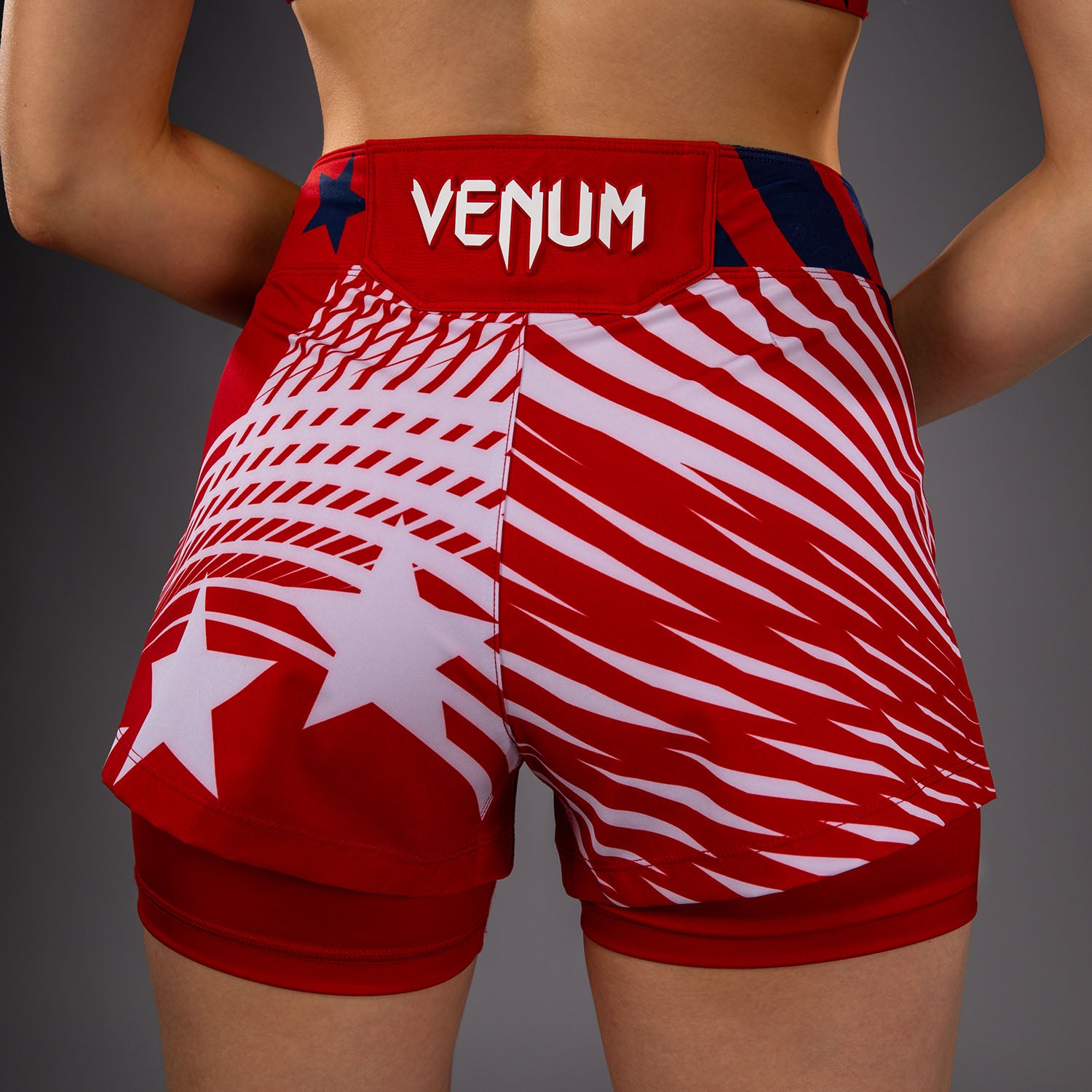 ufc-freedom-250-by-venum-authentic-fight-night-fightshorts-damen-rot image 7