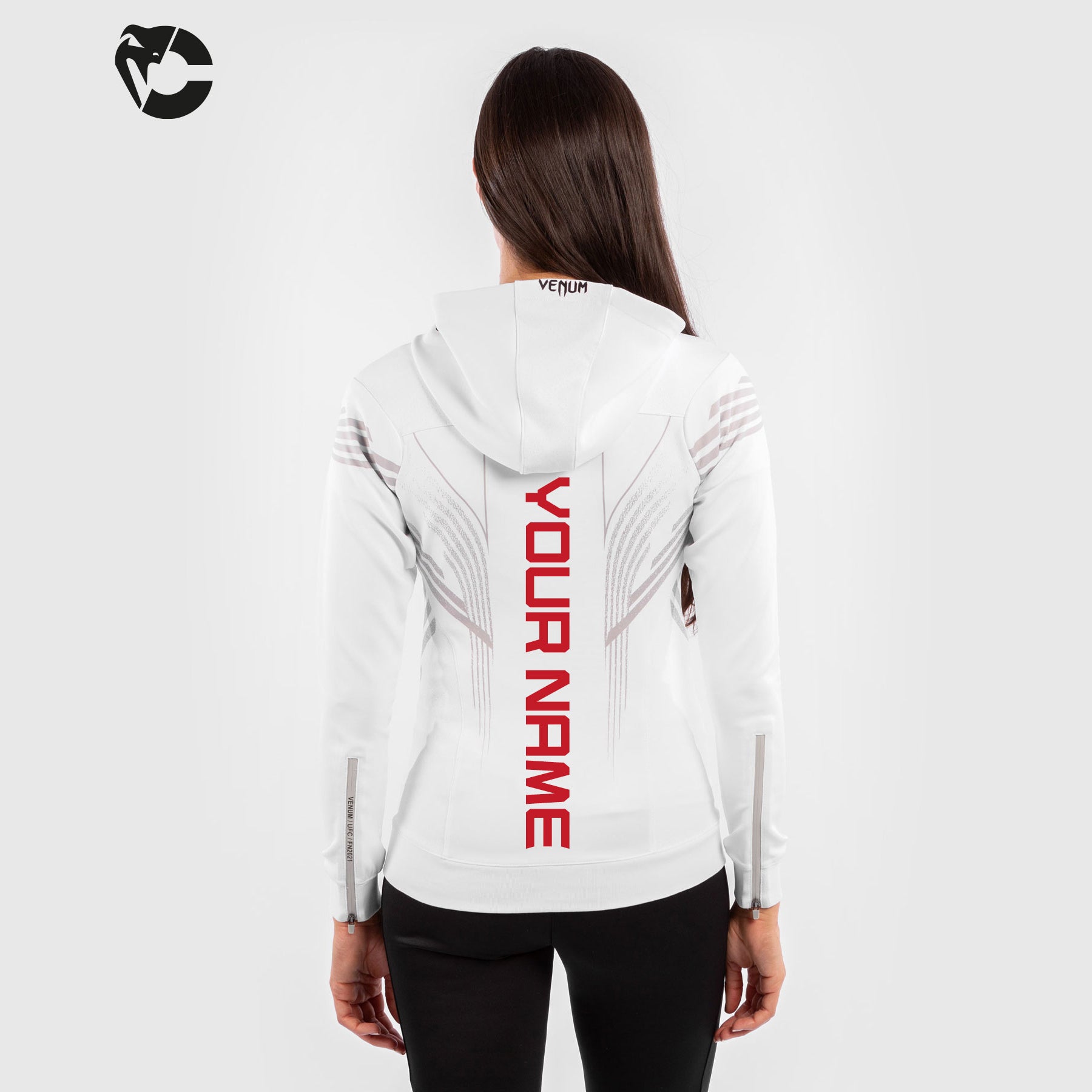 ufc-venum-authentic-fight-night-damen-walkout-hoodie-wei-personalisiert image 2