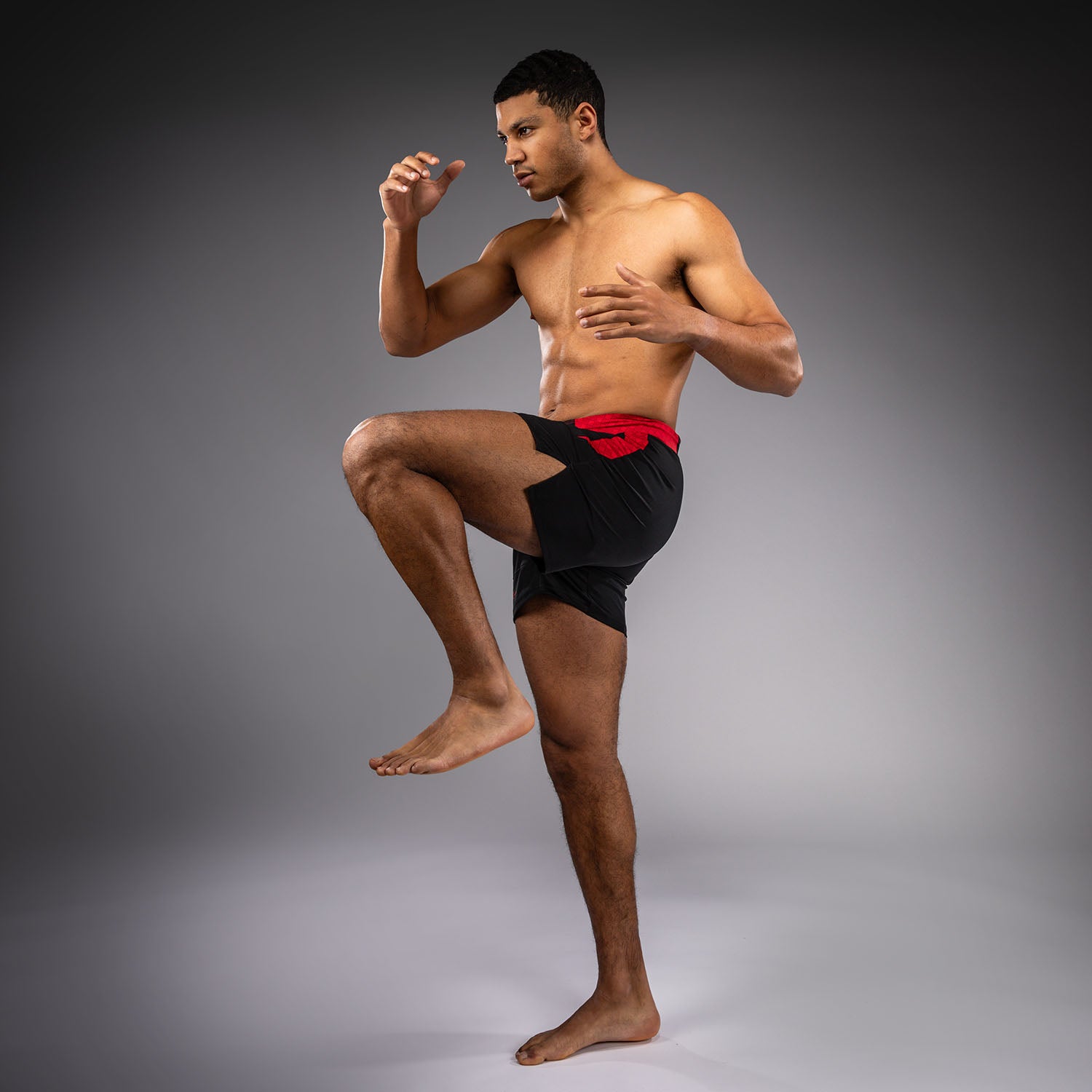 venum-x-roger-gracie-signature-fightshorts-schwarz-rot-herren image 6