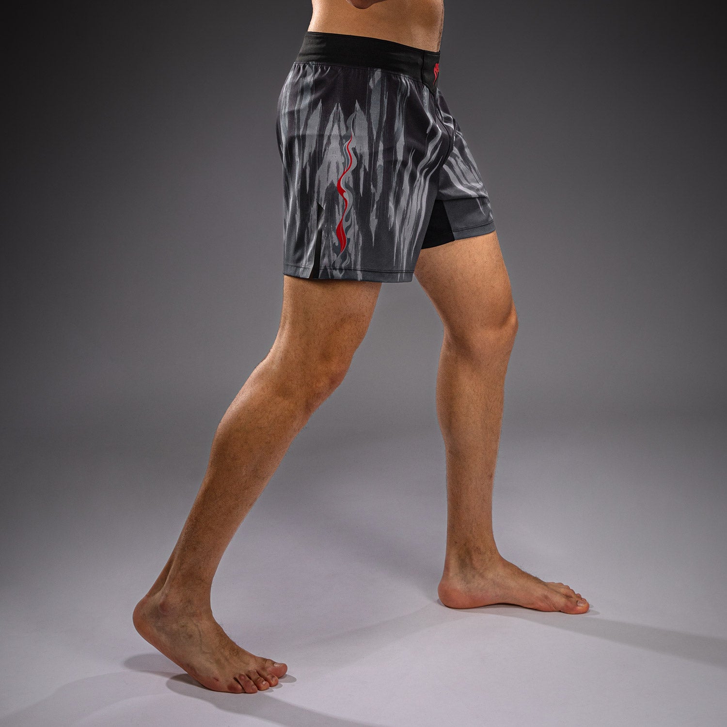 venum-demon-fightshorts-schwarz-grau-herren image 4