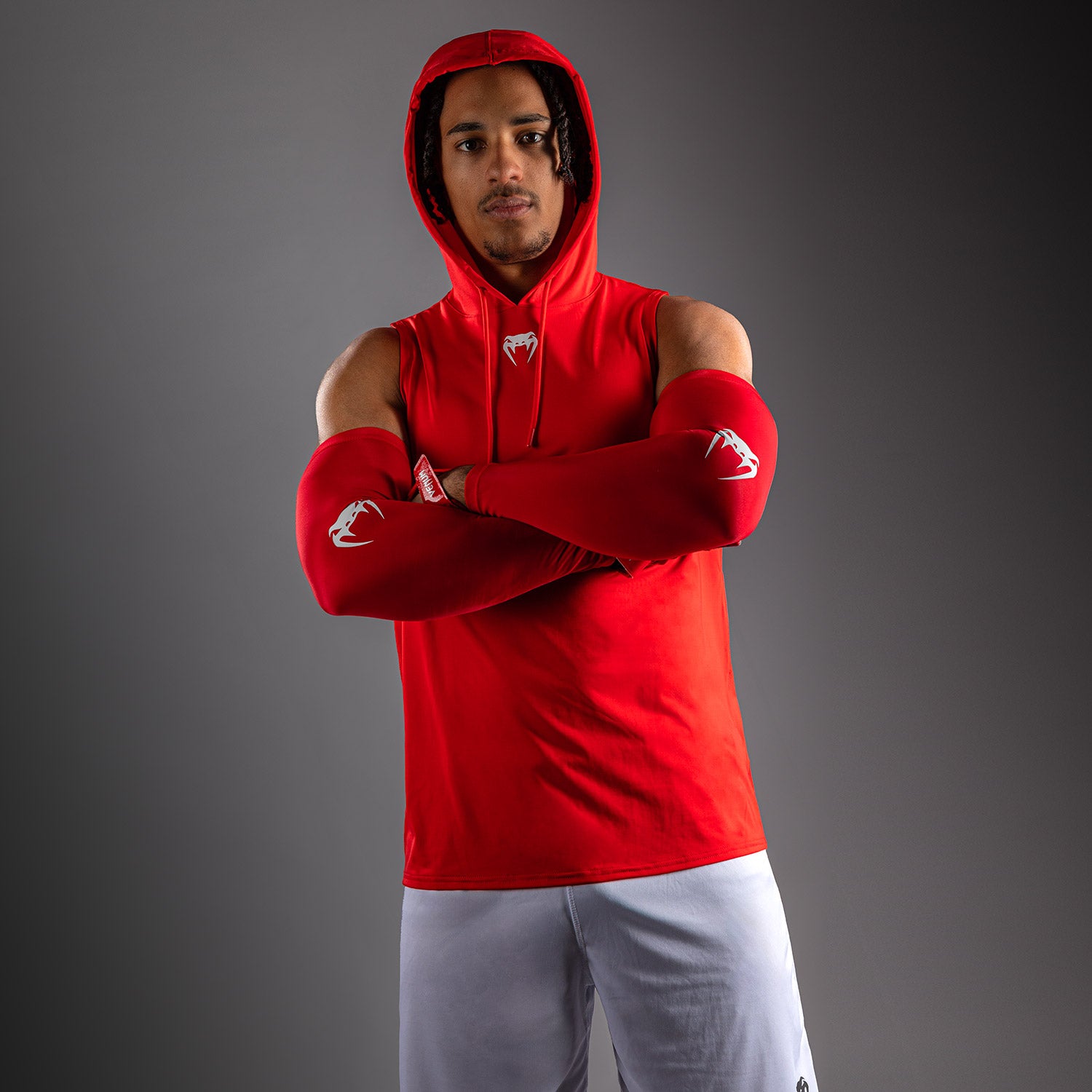venum-elite-rmelloser-dry-tech-kapuzenpullover-rot image 7