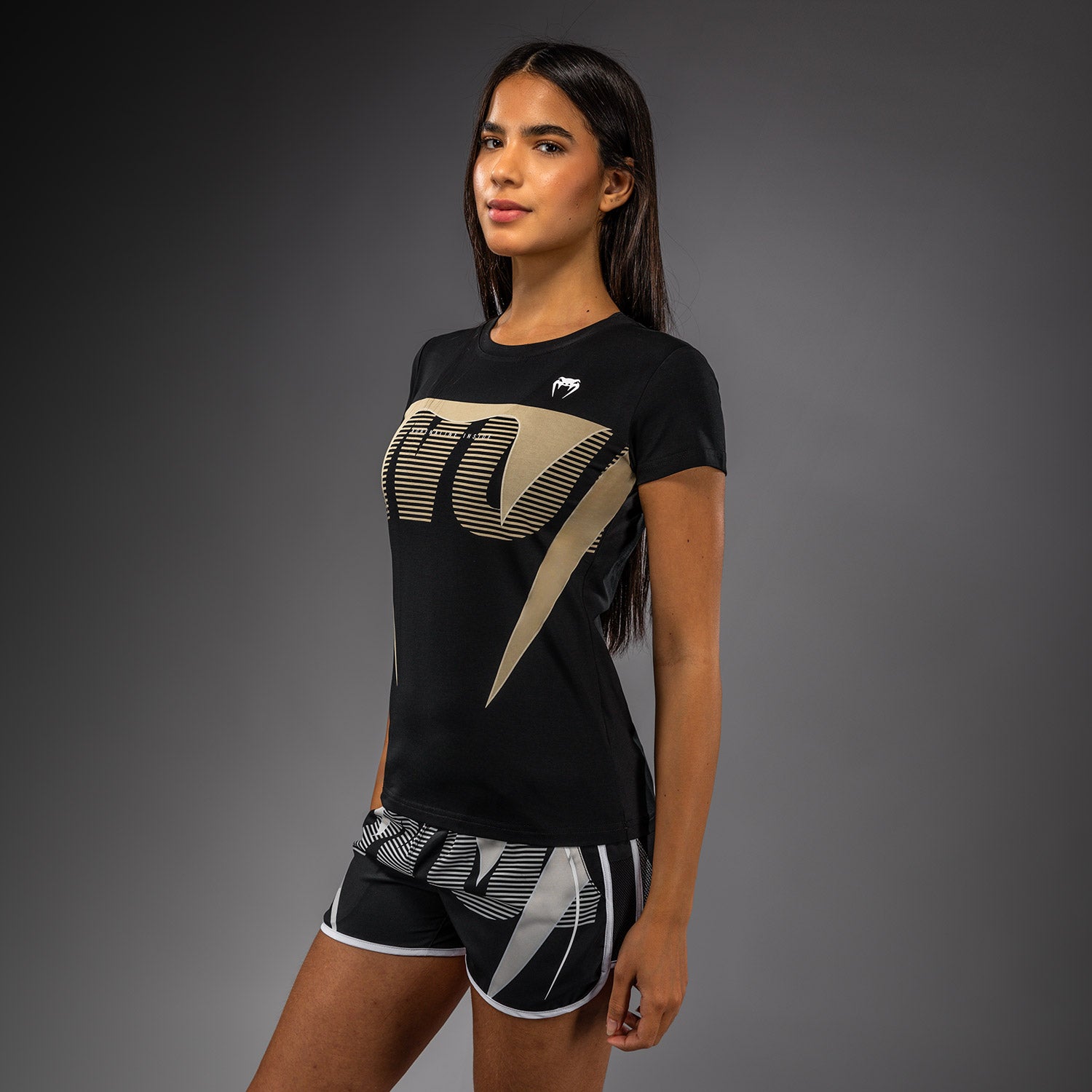 venum-adrenaline-damen-t-shirt-schwarz-elfenbein image 3