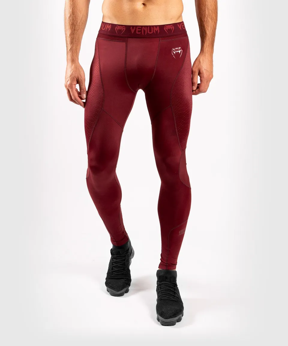 venum-g-fit-spats-kompressionshose-burgundrot image 1