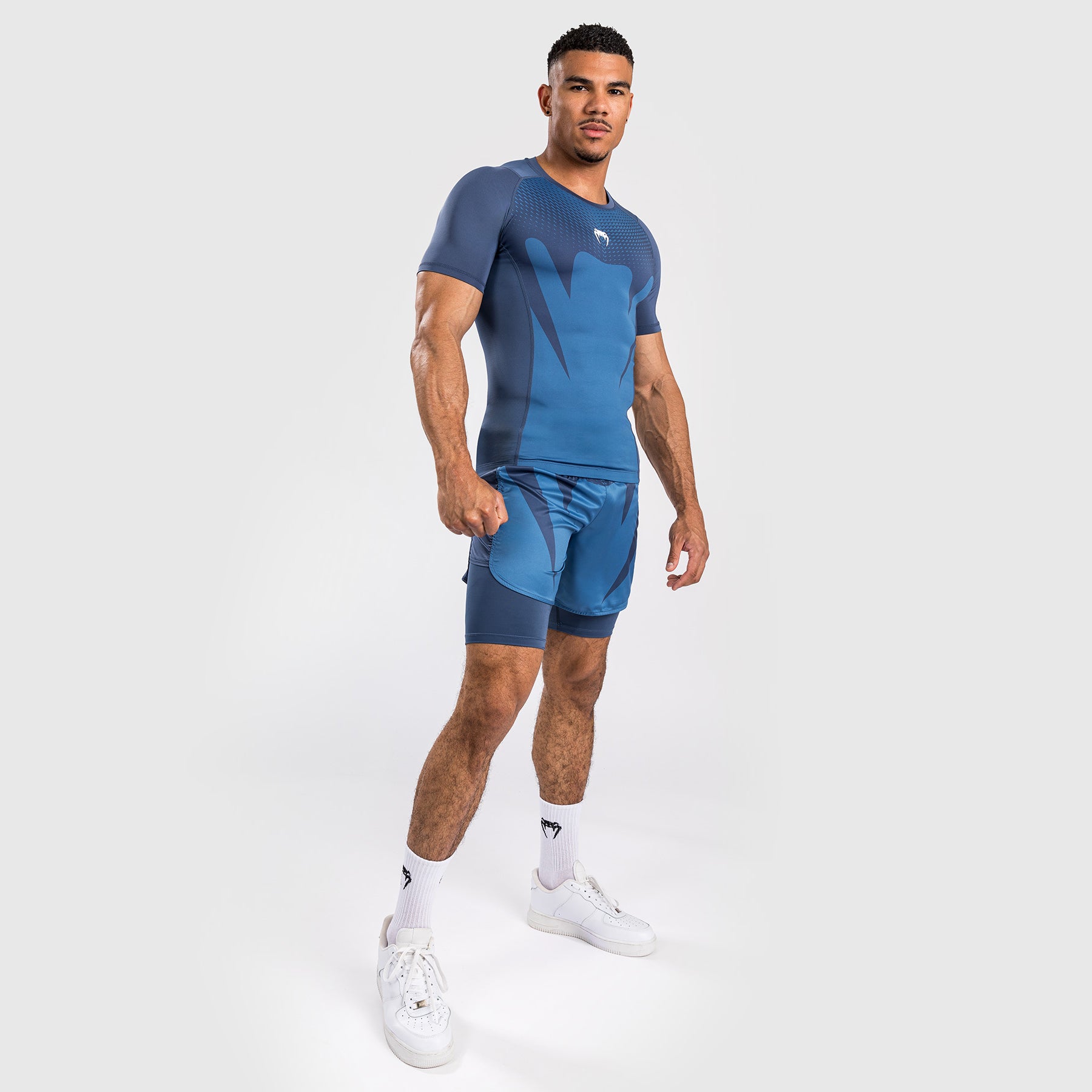 venum-attack-herren-kurzarm-rashguard-navyblau image 3