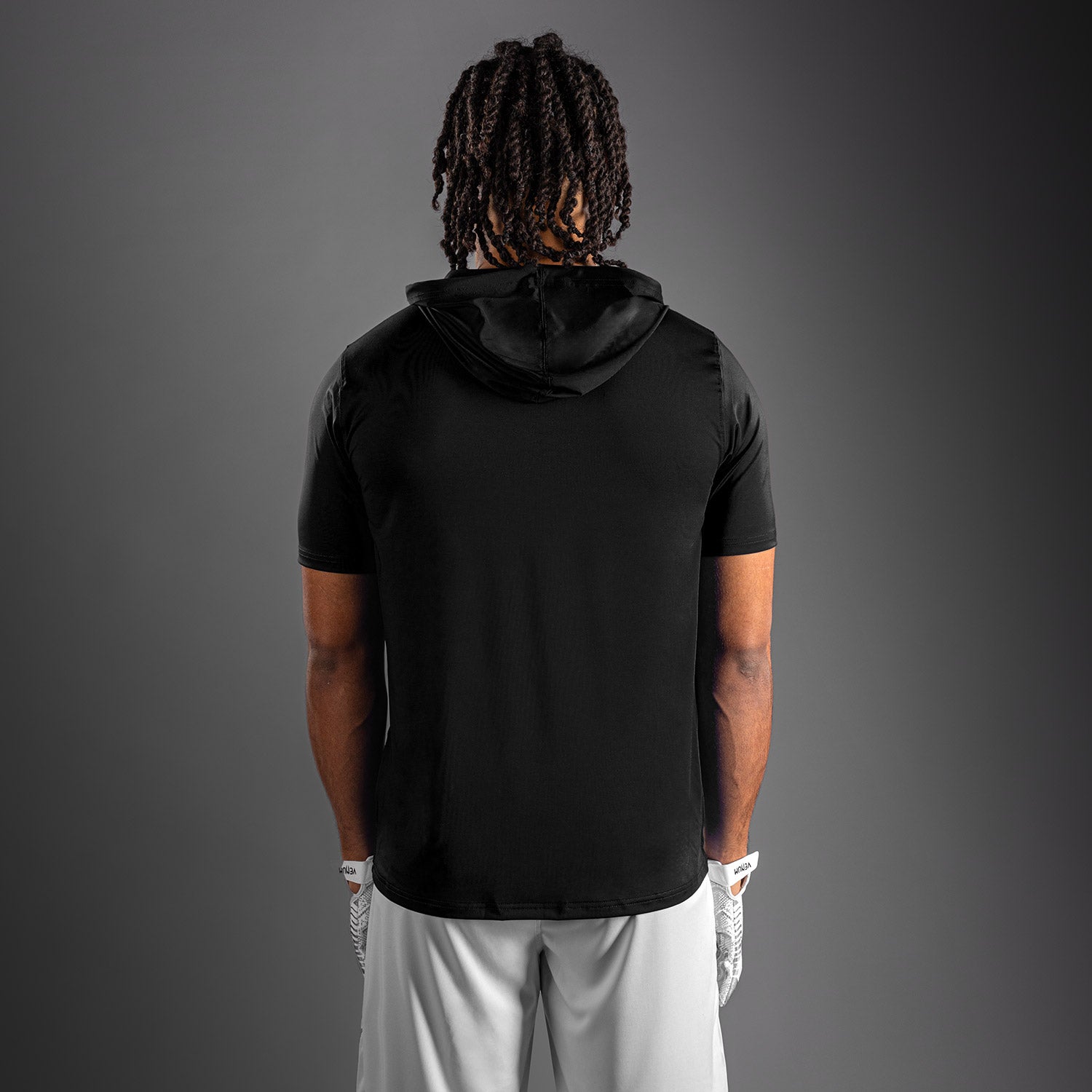 venum-elite-kurzarm-dry-tech-kapuzenpullover-schwarz image 5