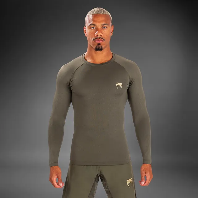 venum-contender-rashguard-langarm-herren-khaki-kompression image 1