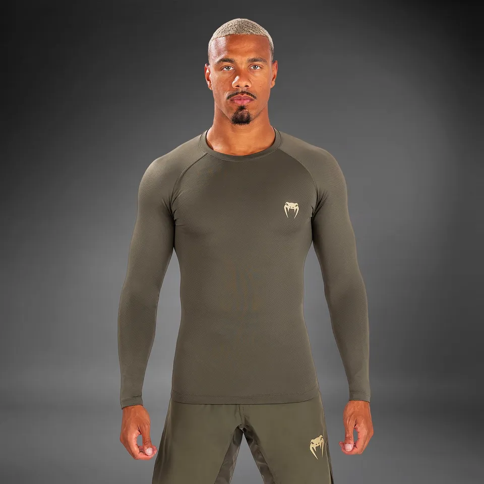 venum-contender-rashguard-langarm-herren-khaki-kompression image 1