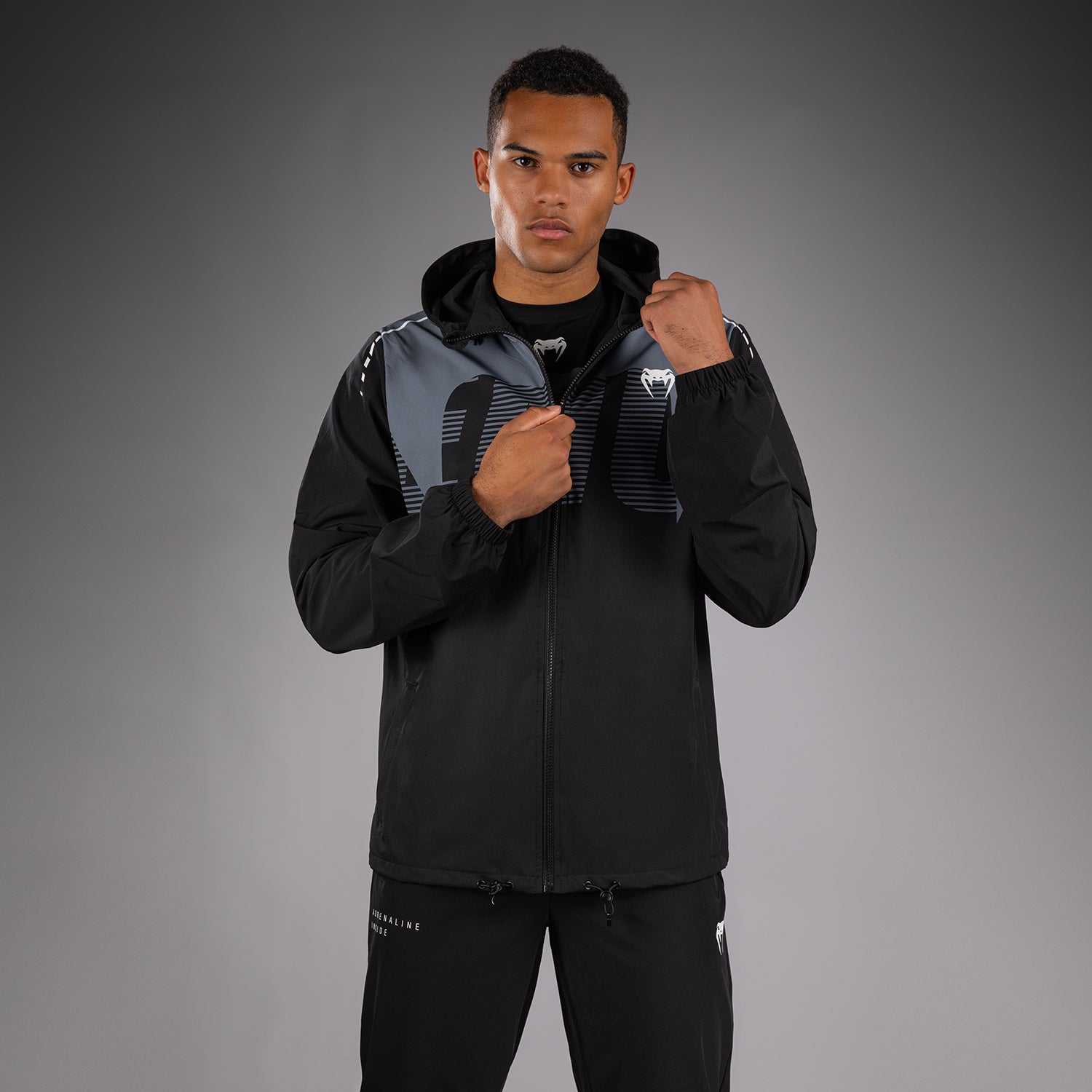 venum-adrenaline-trainingsjacke-schwarz-silbergrau image 4