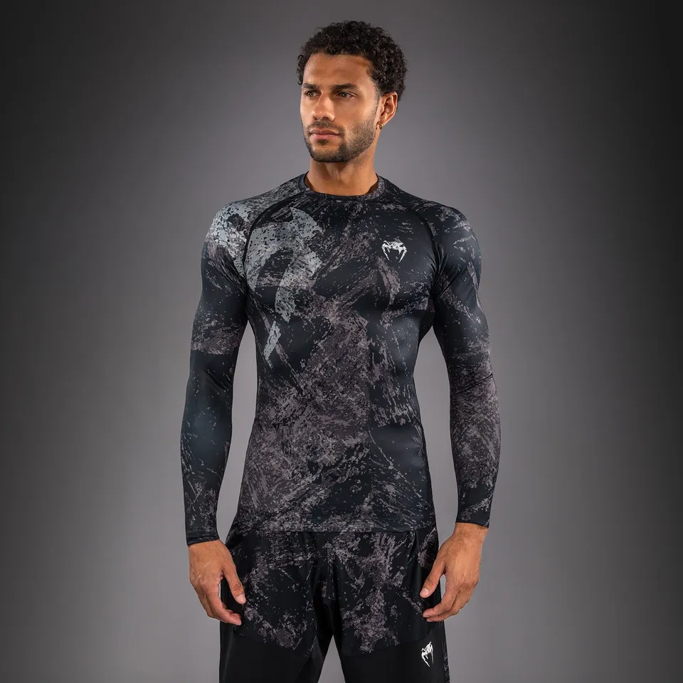 venum-rage-workout-langarm-rashguard-schwarz-grau image 1