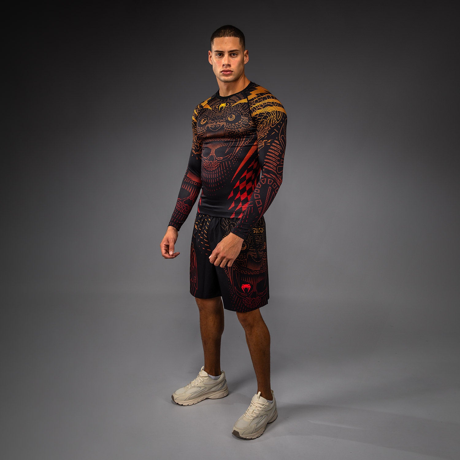 venum-quetzal-fury-rashguard-langarm-herren-schwarz-fury-rot-tangerine image 6