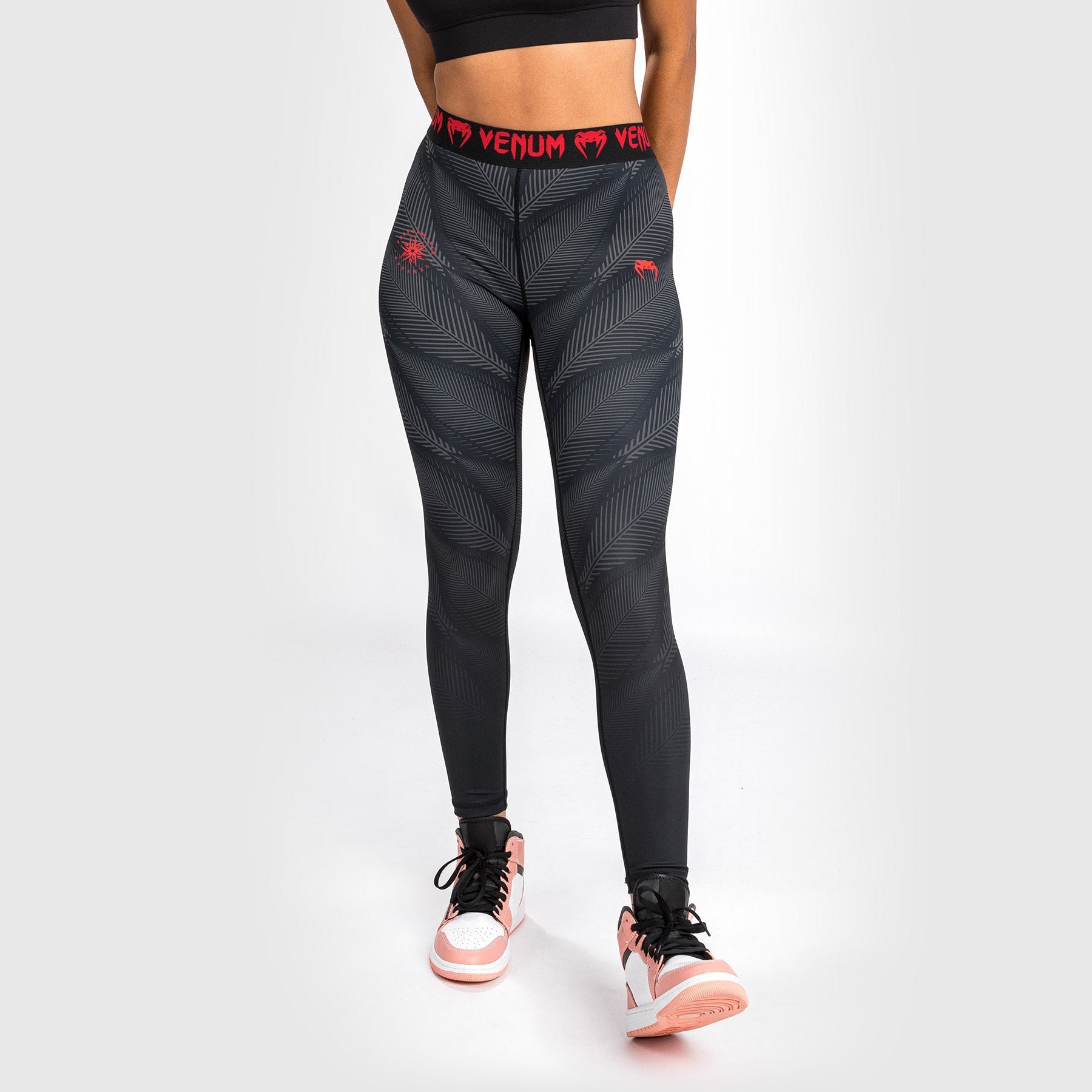 venum-phantom-leggings-damen-schwarz-rot image 1