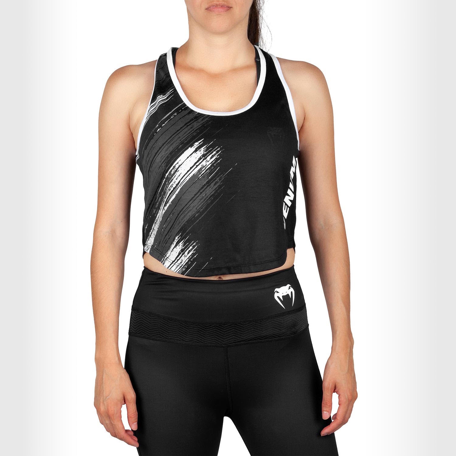 venum-rapid-2-0-kurzes-rmelloses-shirt-damen-schwarz image 1