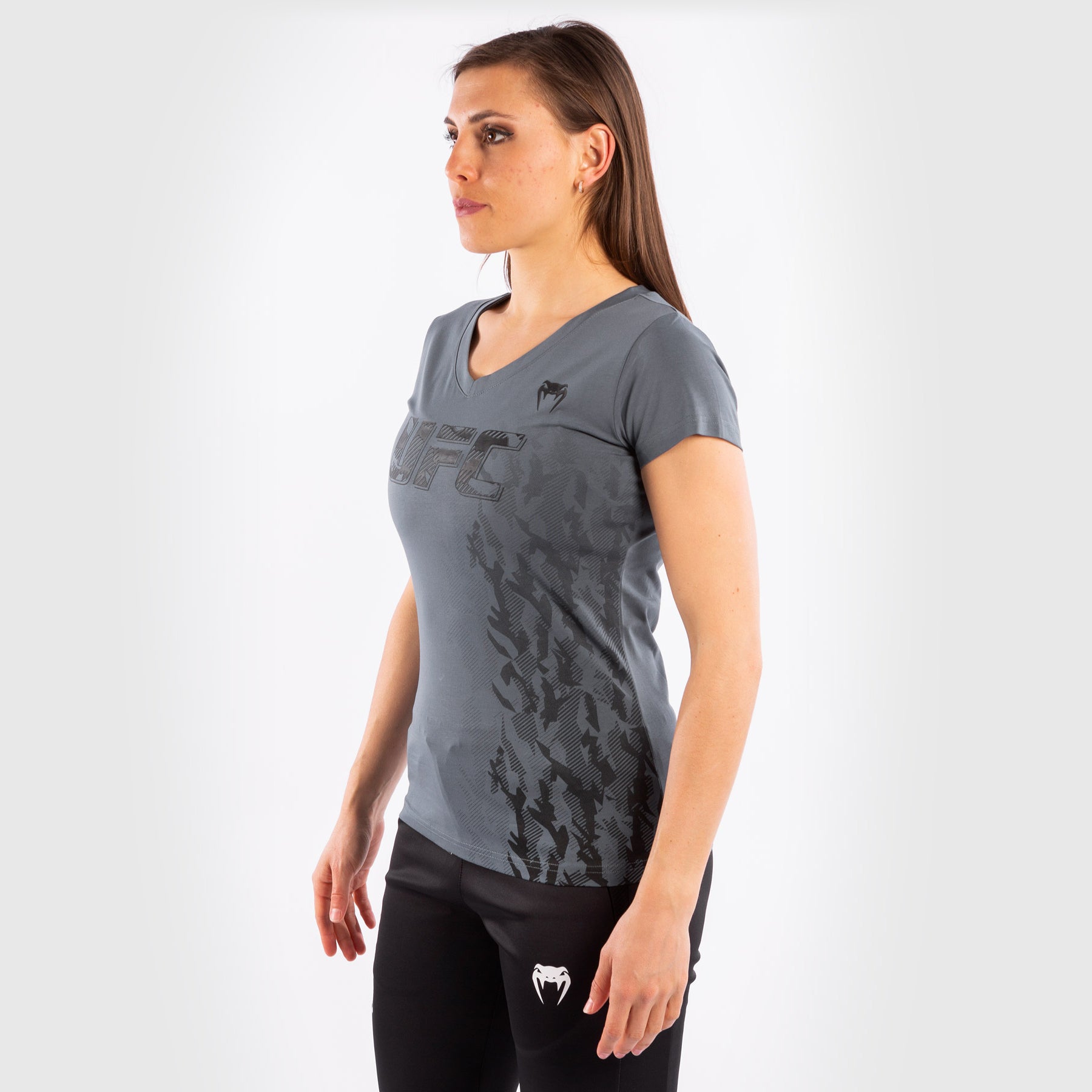 ufc-venum-authentic-fight-week-damen-kurzarm-t-shirt-grau image 2