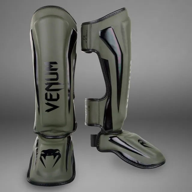 venum-elite-standup-schienbeinsch-tzer-khaki-schwarz image 1