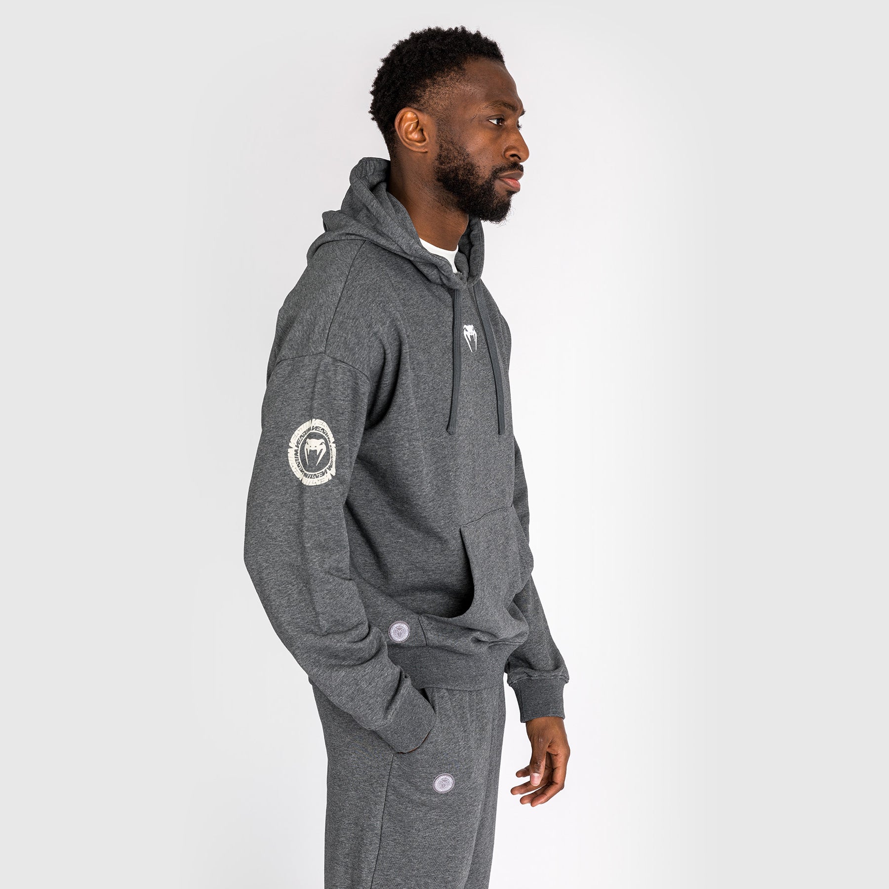 venum-vortex-xl-lite-herren-hoodie-dunkel-heather-grau image 2