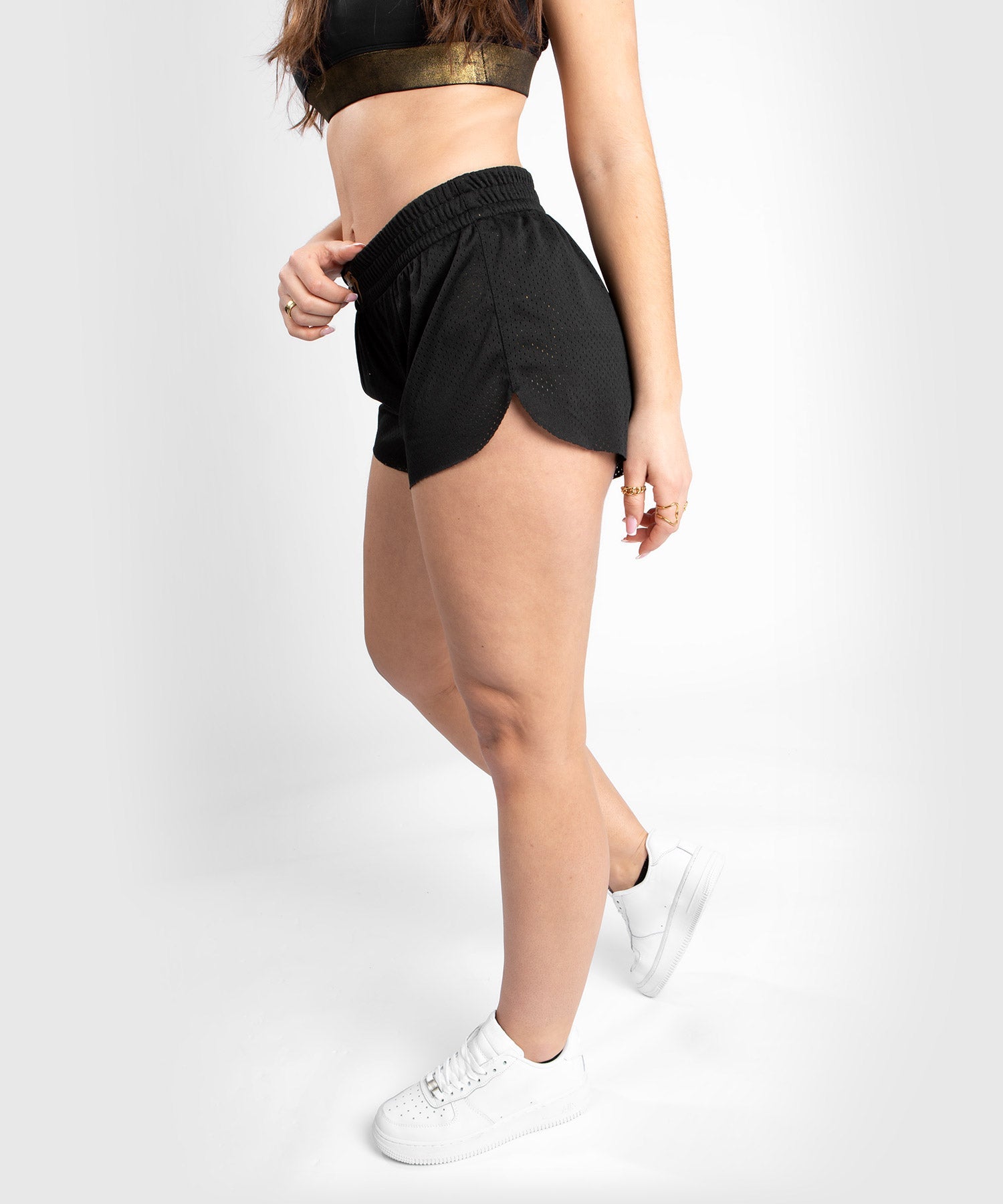 venum-lightning-double-layer-shorts-schwarz-gold-damen image 4