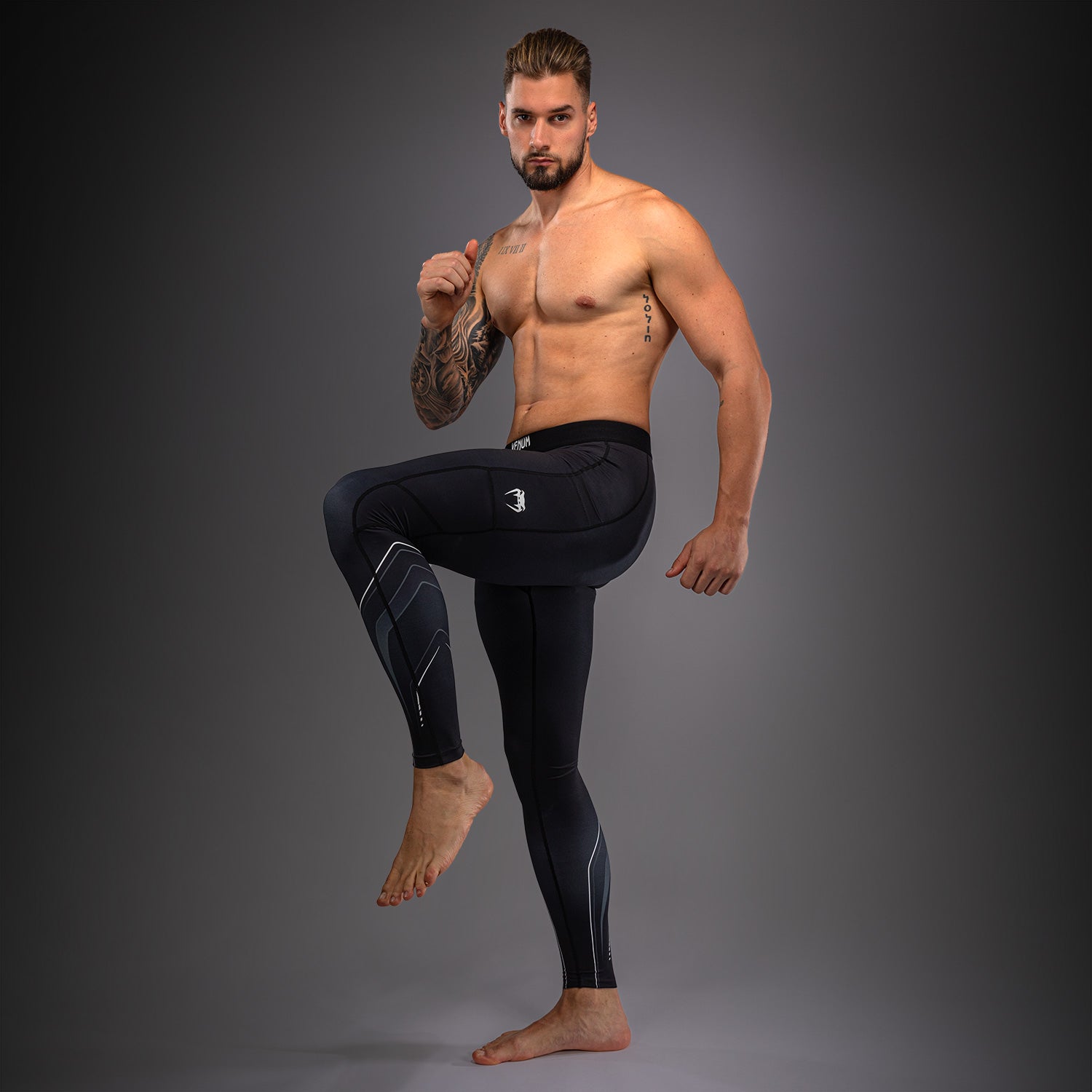 venum-streamline-spats-herren-schwarz-wei image 3