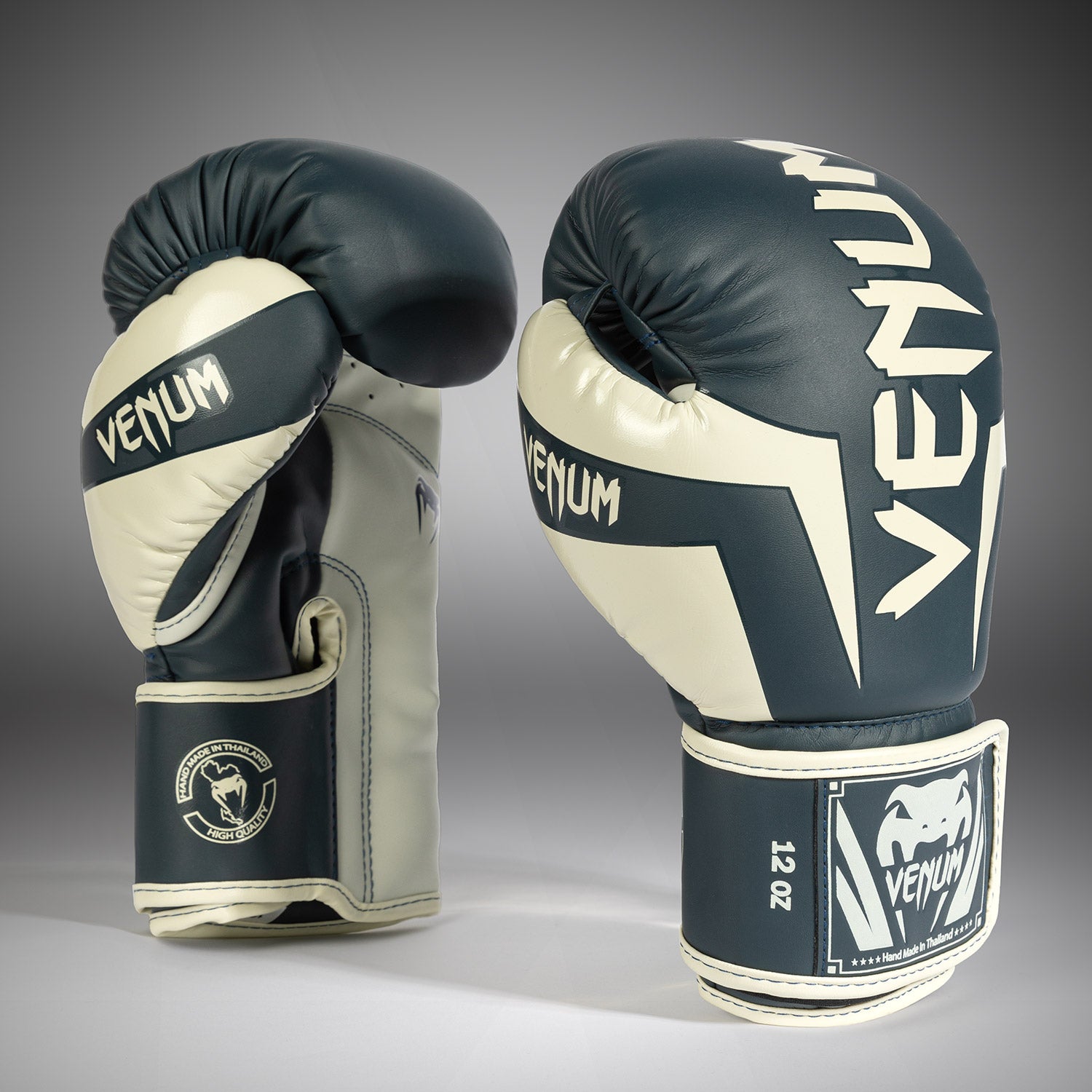 venum-elite-boxhandschuhe-wei-marineblau image 2