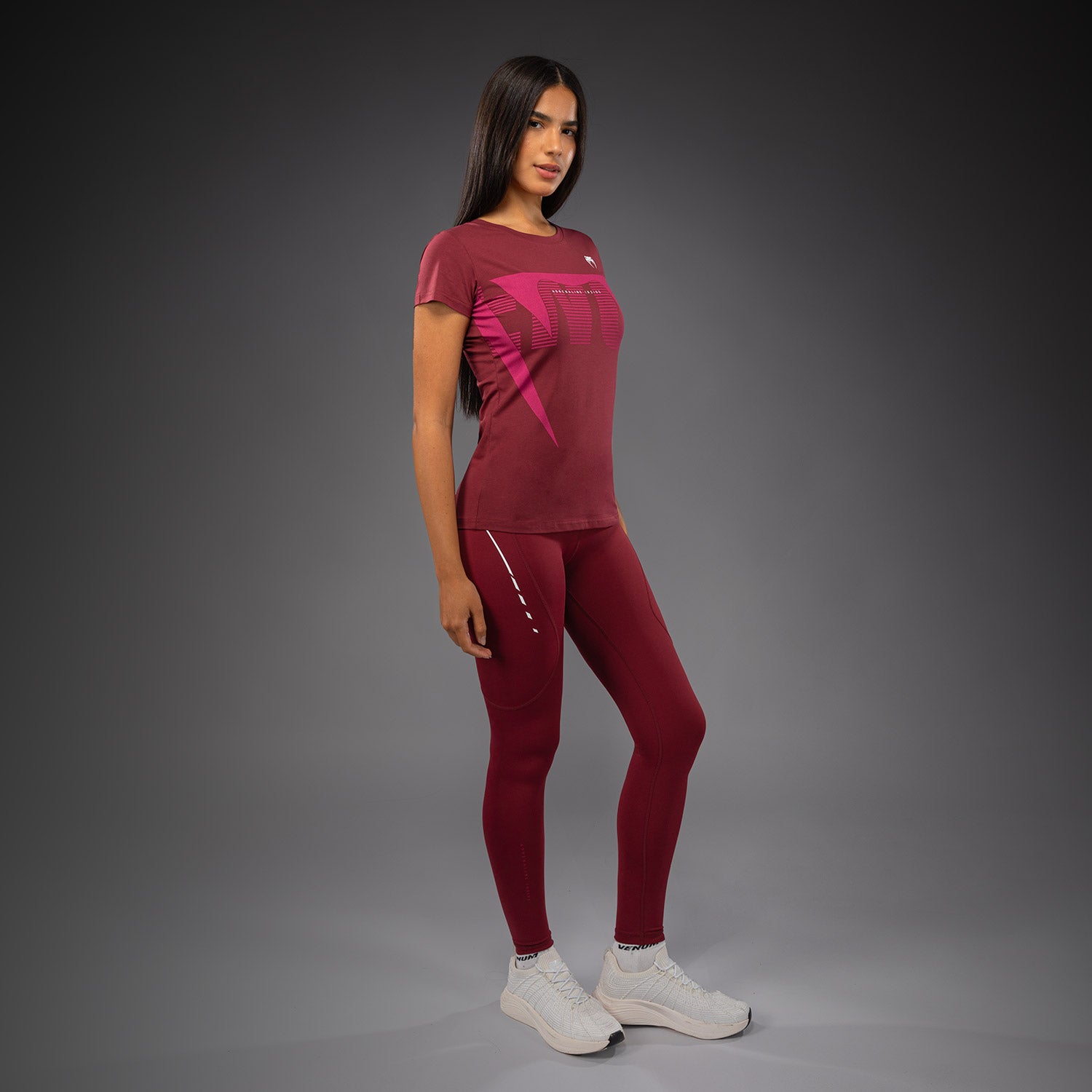 venum-adrenaline-damen-t-shirt-burgunder-rosa image 4