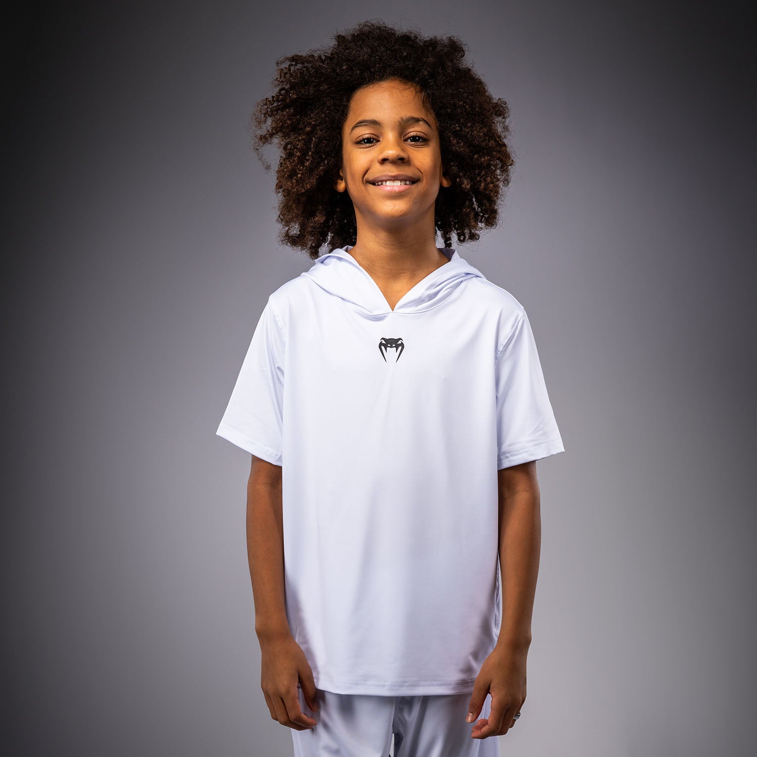 venum-elite-dry-tech-kapuzenpullover-kinder-kurzarm-wei image 1