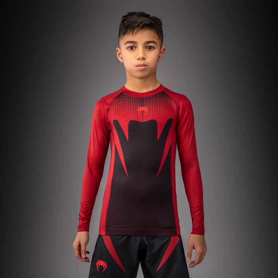 venum-attack-langarm-rashguard-f-r-kinder-schwarz-rot image 1