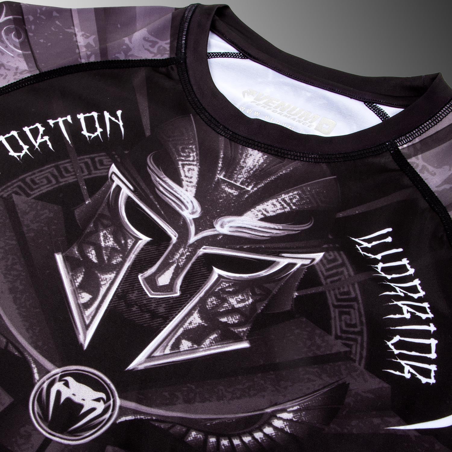 venum-gladiator-3-0-rashguard-kurzarm-schwarz-wei image 5