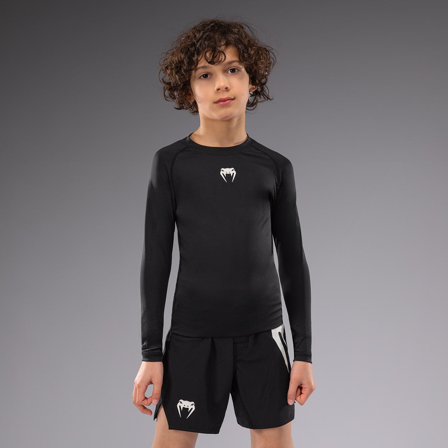 venum-contender-kinder-rashguard-langarm-schwarz image 1