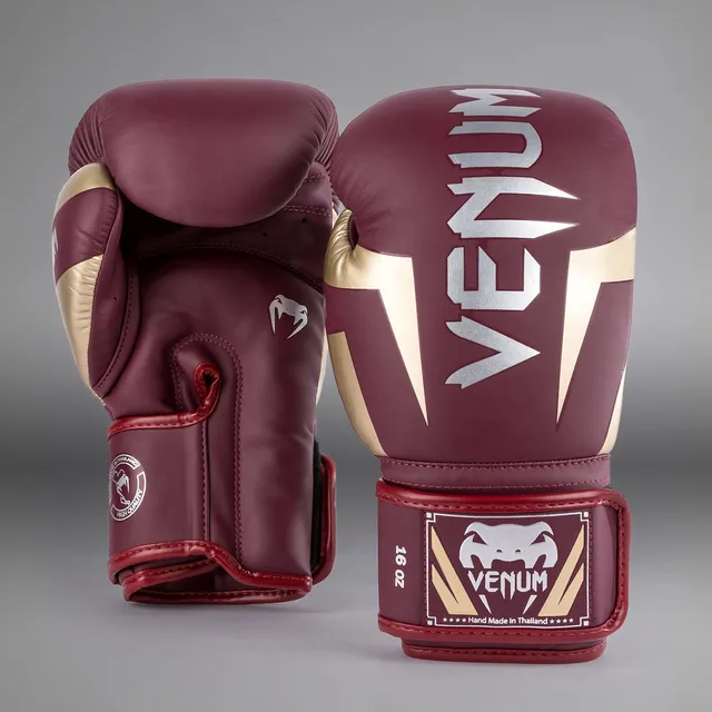 venum-elite-boxhandschuhe-burgund-gold image 1